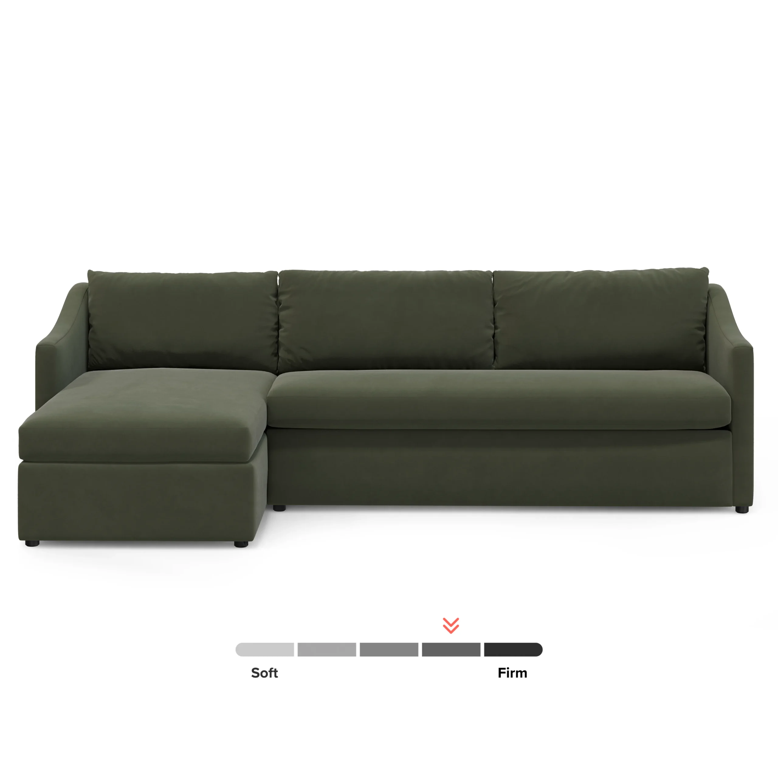 Landry 109_ Velvet Left Storage Sleeper Sectional - Hale Fir Green - Image 4
