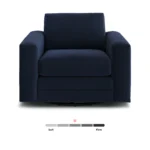 Riley 42_ Grand Velvet Swivel Chair - Hale Ink