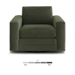 Riley 42_ Grand Velvet Swivel Chair - Hale Fir Green