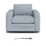 Riley 42_ Grand Swivel Chair - Silver Light Blue