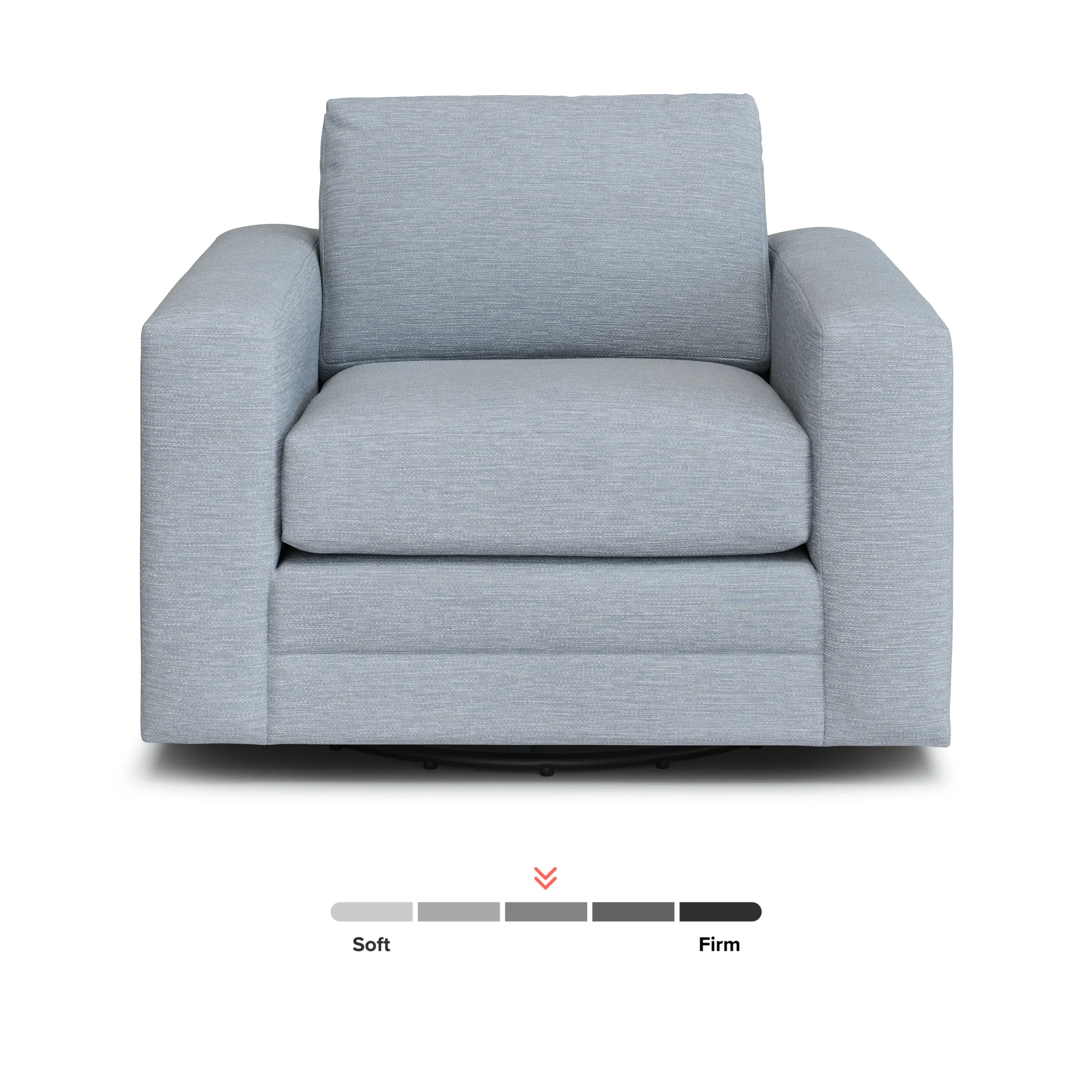 Riley 42_ Grand Swivel Chair - Silver Light Blue - Image 6