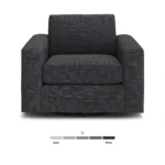 Riley 42_ Grand Swivel Chair - Napa Charcoal