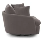 Leigh 47_ Velvet Grand Swivel Lounge Chair - Hale Warm Gray