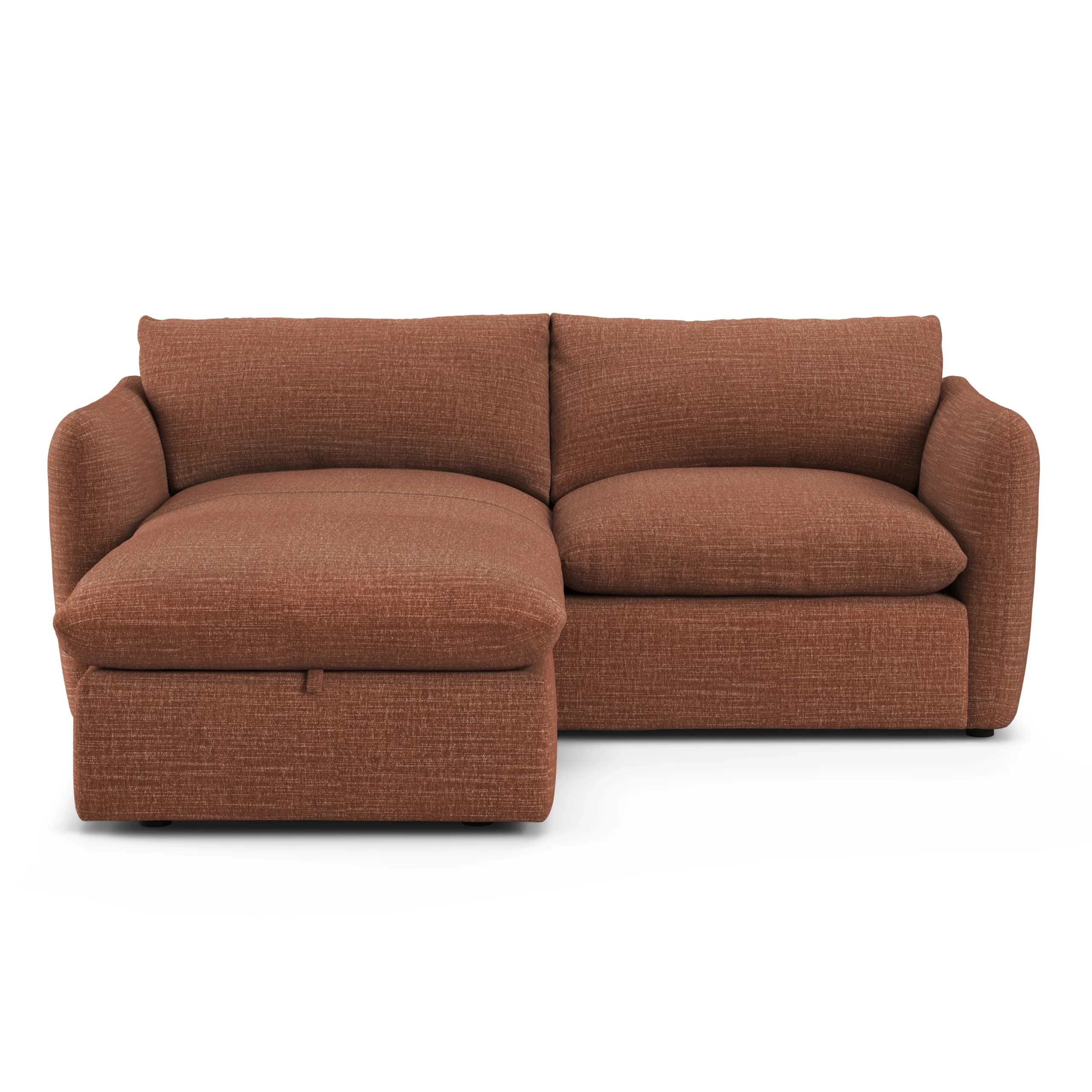 Leigh 86_ Reversible Storage Sectional - Napa Rust - Image 4