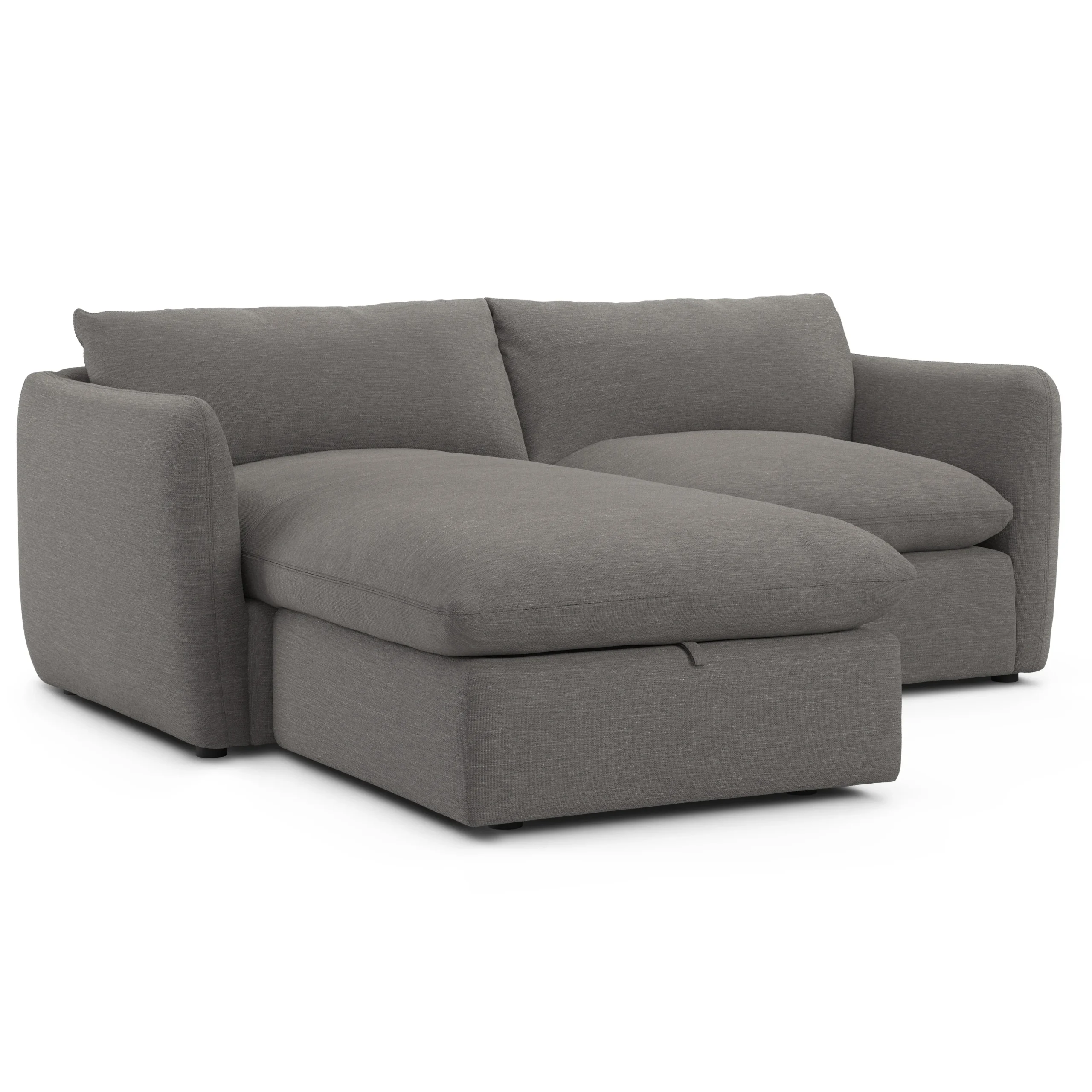 Leigh 86_ Reversible Storage Sectional - Silver Gray - Image 4