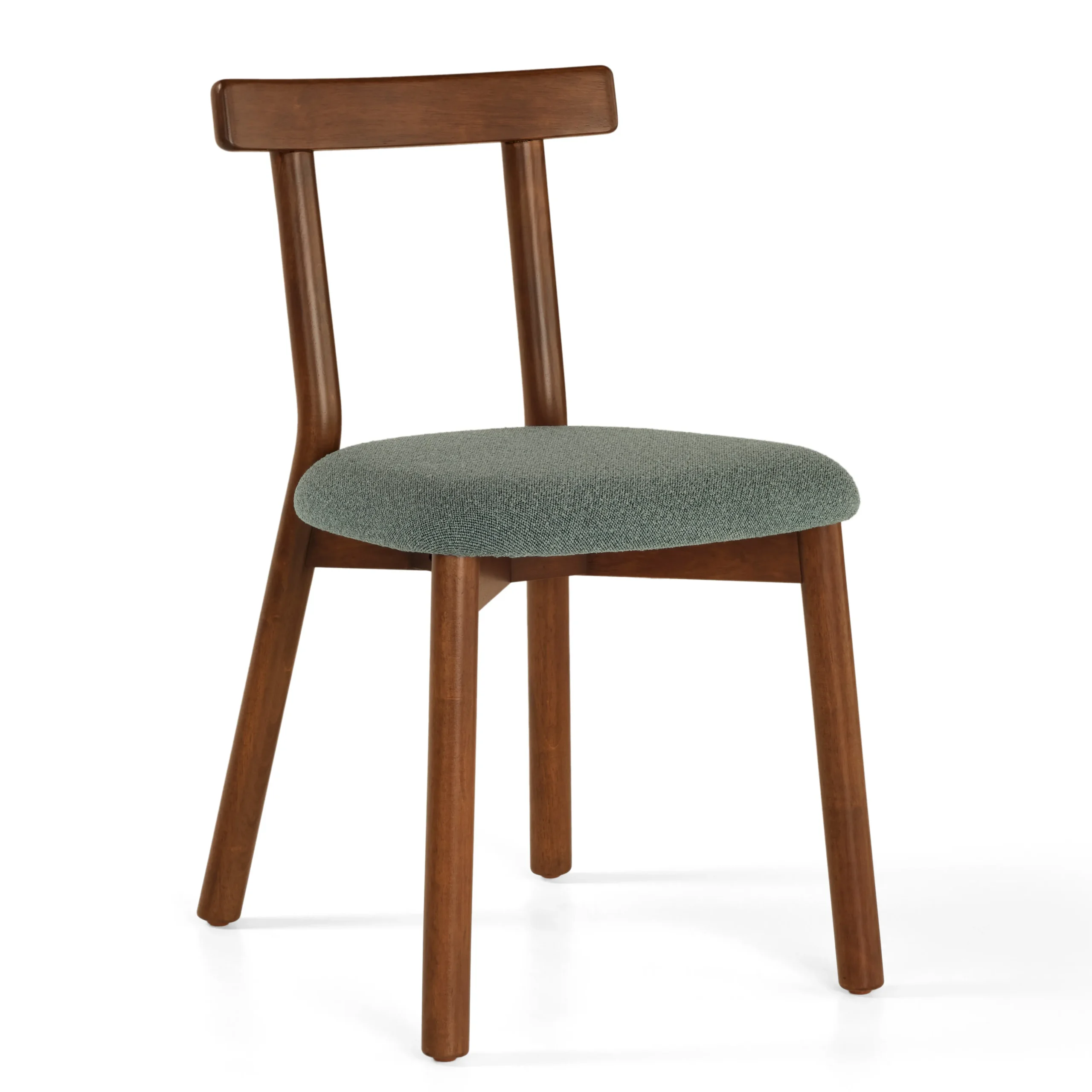 Ulka Dining Chair - Walnut and Ratine Green - Image 4