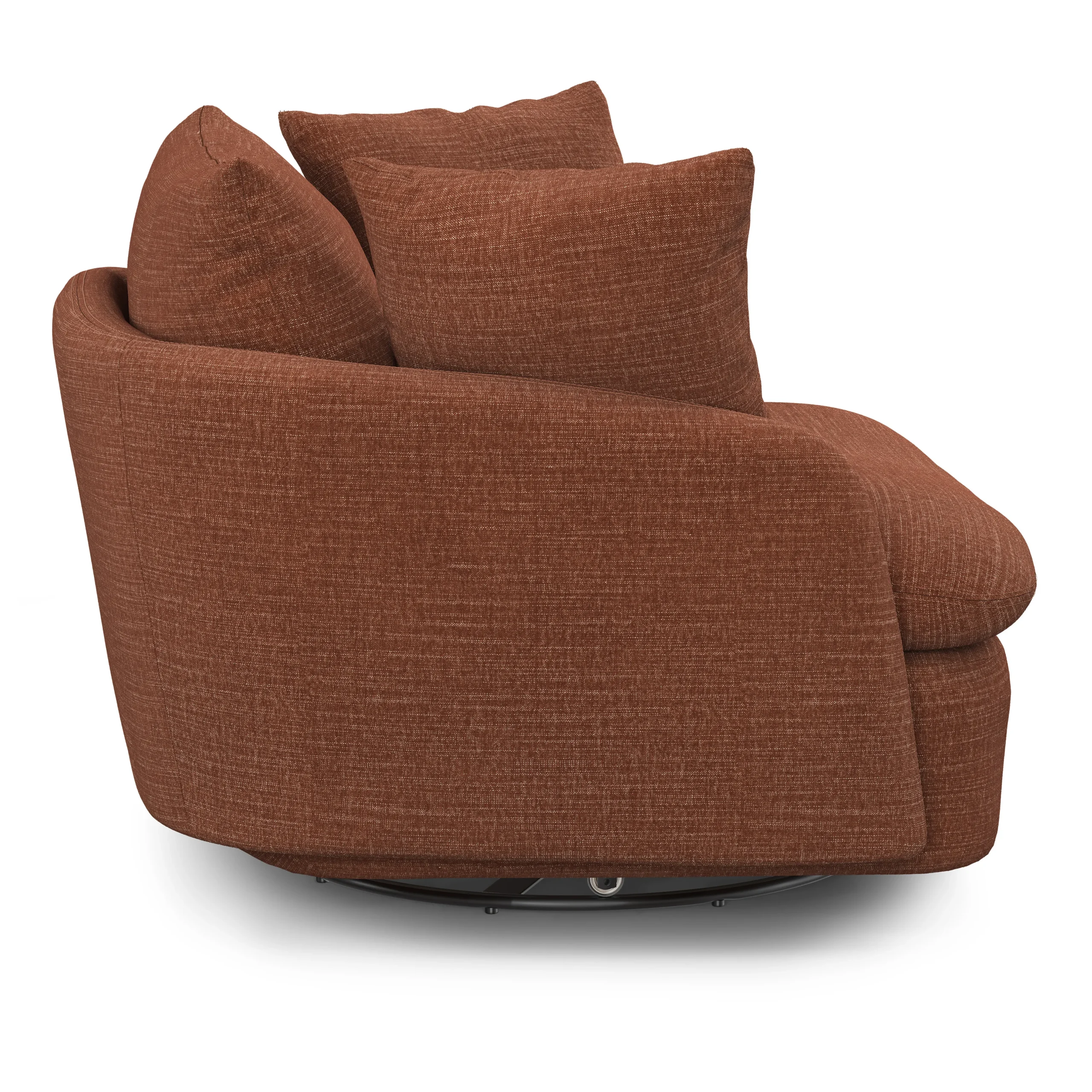 Leigh 47_ Grand Swivel Lounge Chair - Napa Rust - Image 8