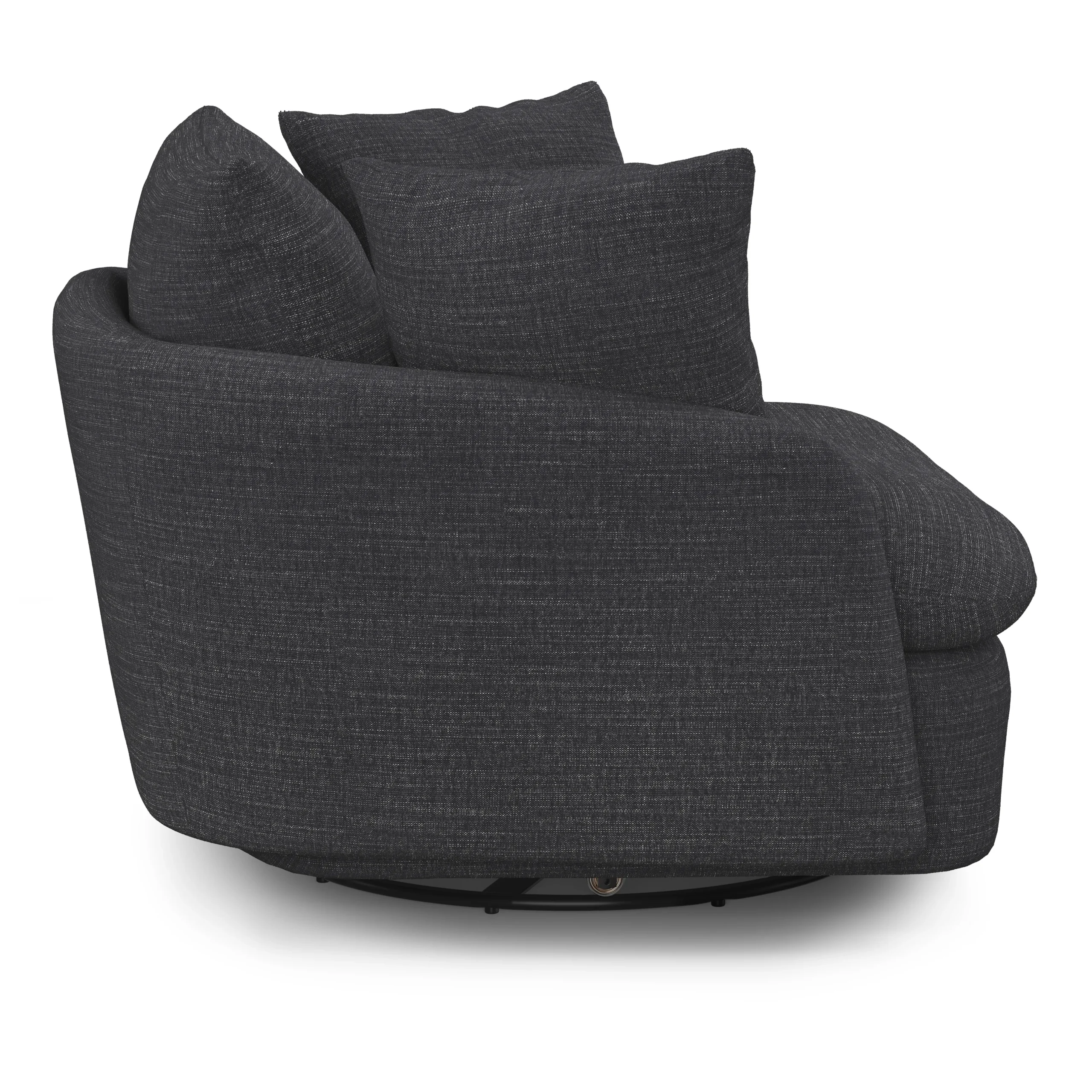 Leigh 47_ Grand Swivel Lounge Chair - Napa Charcoal - Image 8