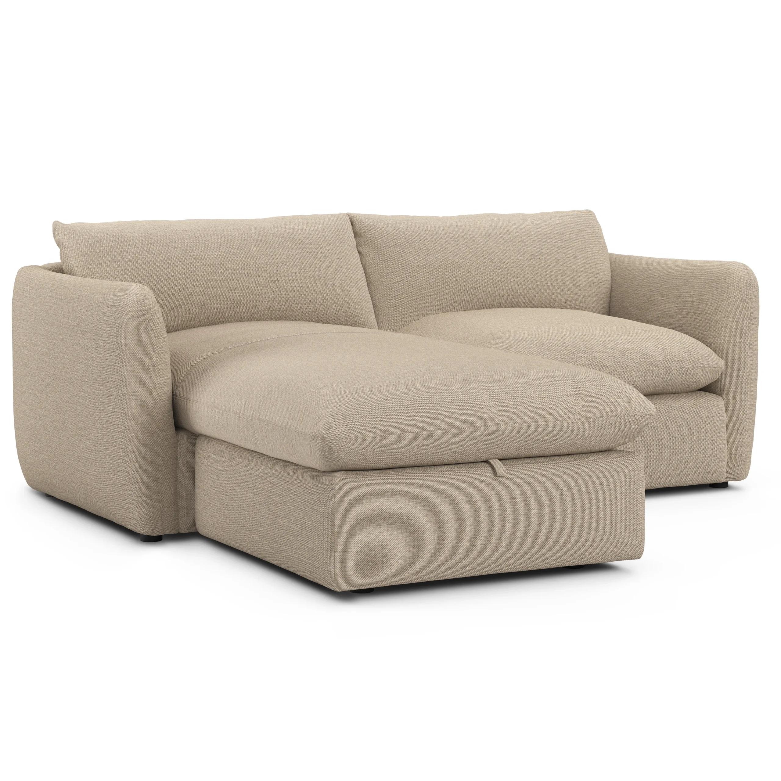 Leigh 86_ Reversible Storage Sectional - Silver Taupe - Image 4