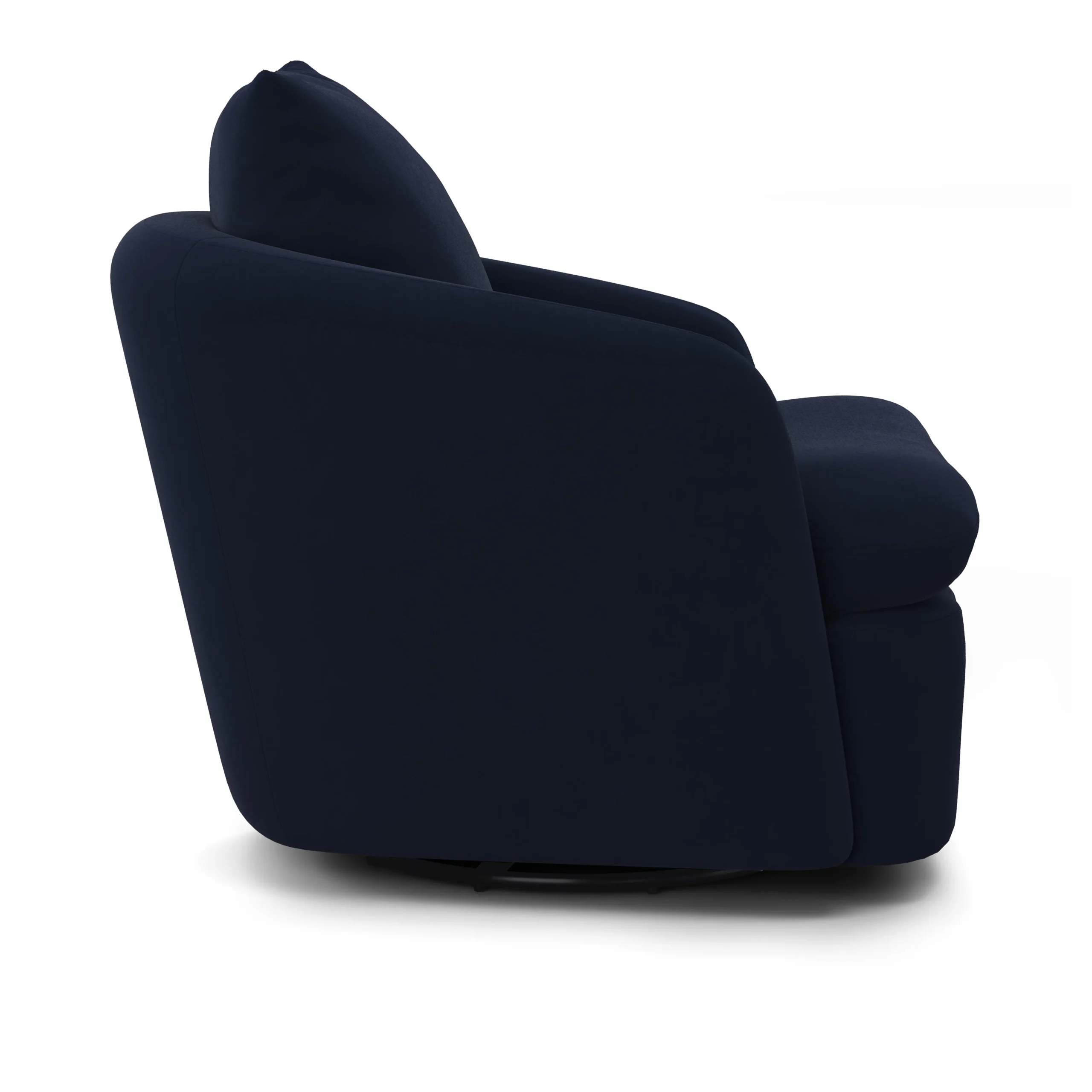 Leigh 33_ Velvet Swivel Lounge Chair - Hale Ink - Image 4