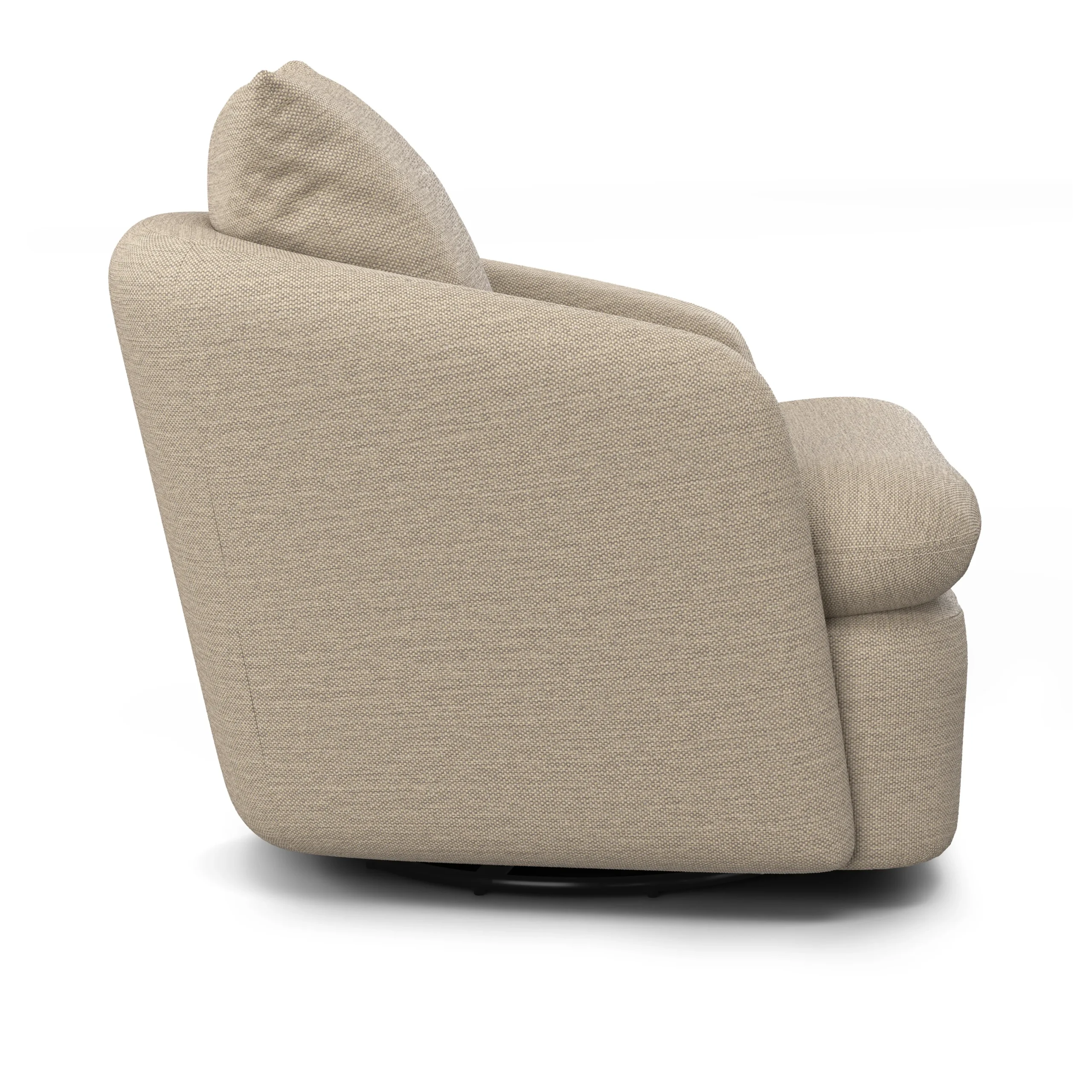 Leigh 33_ Swivel Lounge Chair - Silver Taupe - Image 5