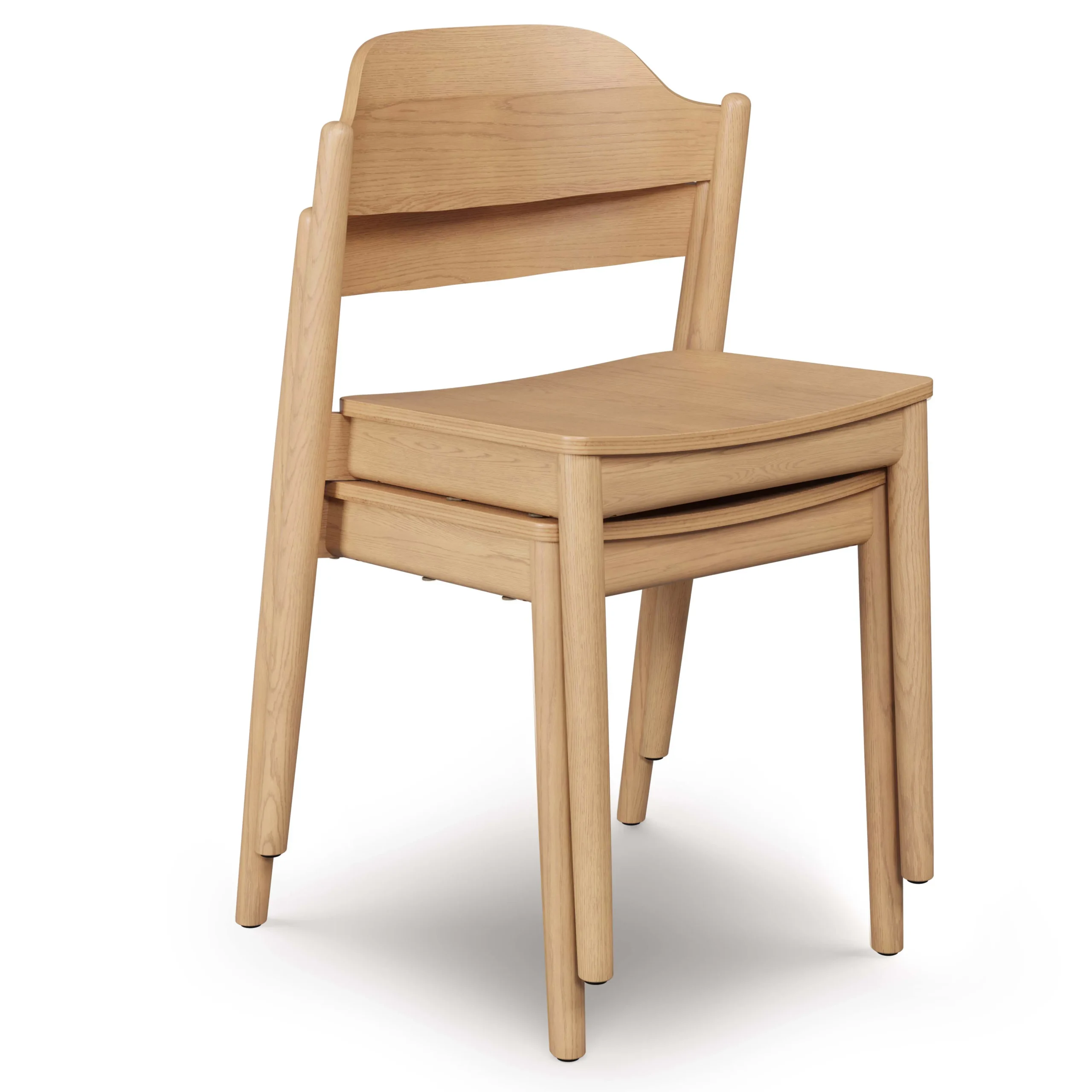 Sylvo Stackable Dining Chair - White Oak - Image 4
