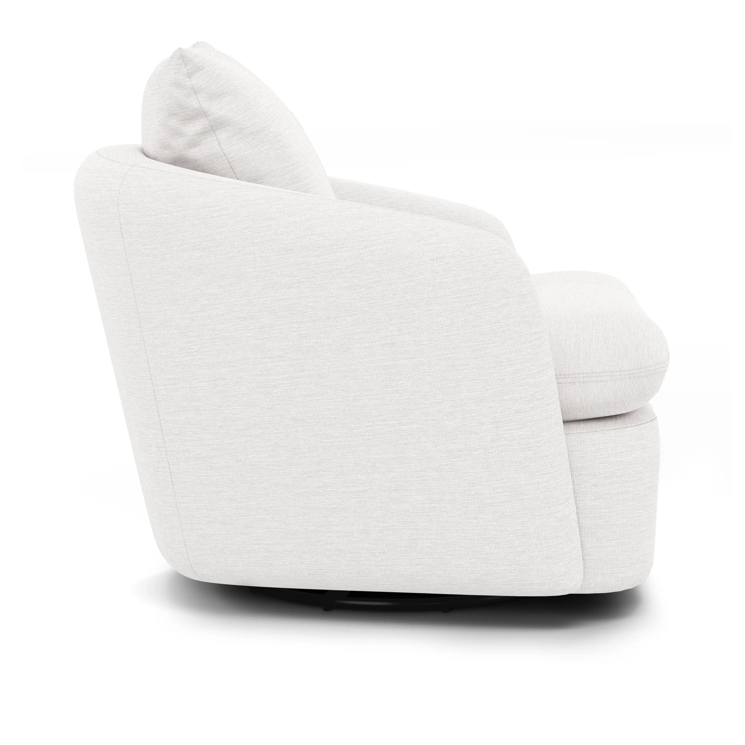 Leigh 33_ Swivel Lounge Chair - Silver Ivory - Image 8