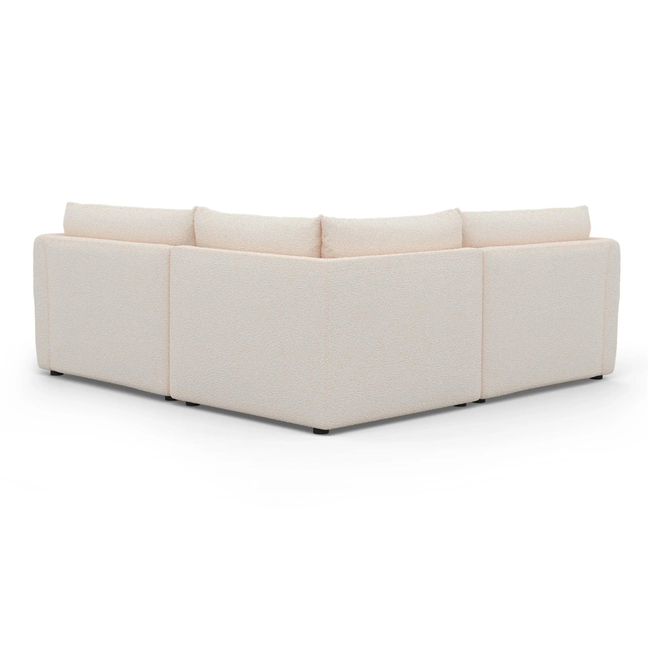 Leigh 87_ Modular Corner Sectional - Ivory Wool Bouclé - Image 4