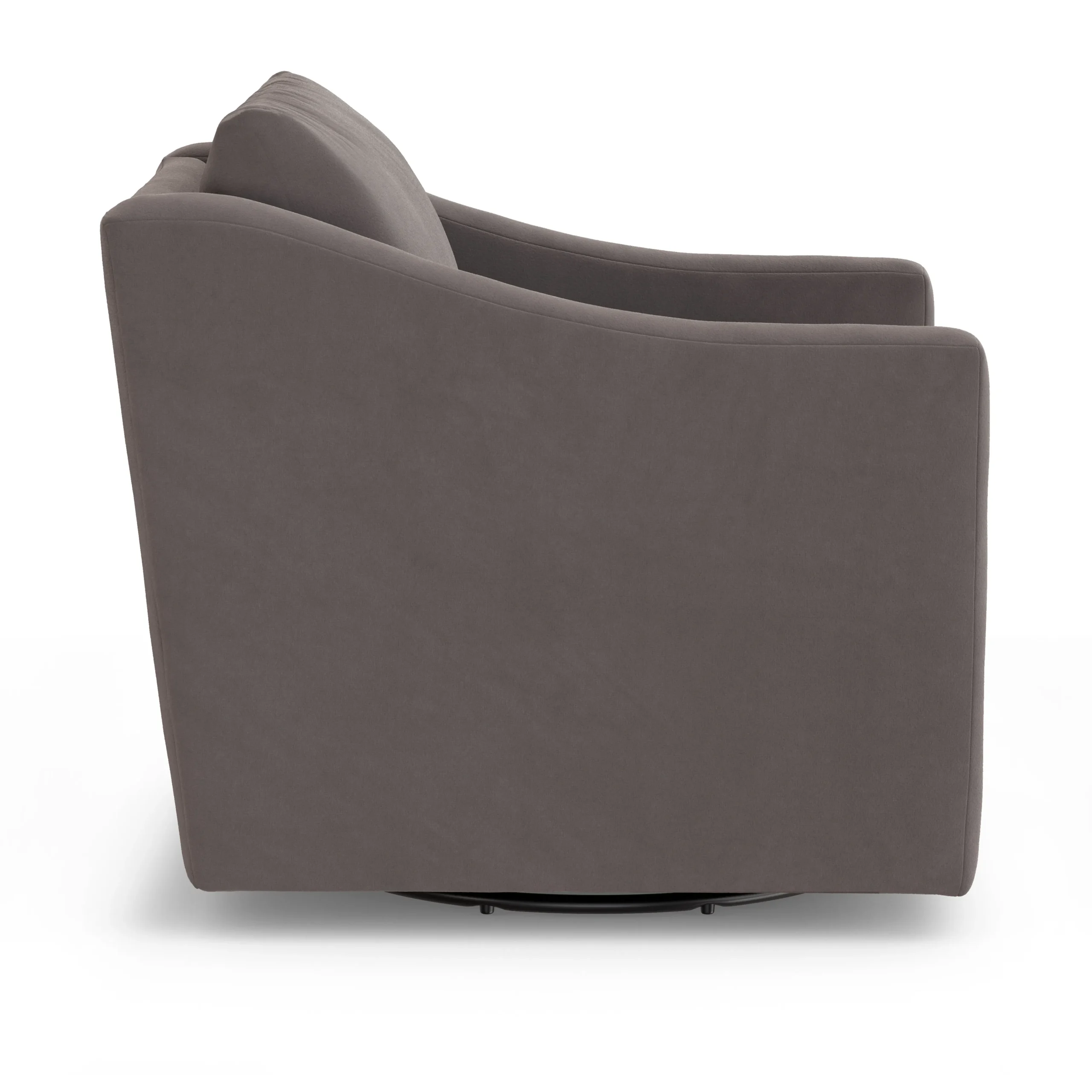 Landry 32.25_ Velvet Swivel Lounge Chair - Hale Warm Gray - Image 5
