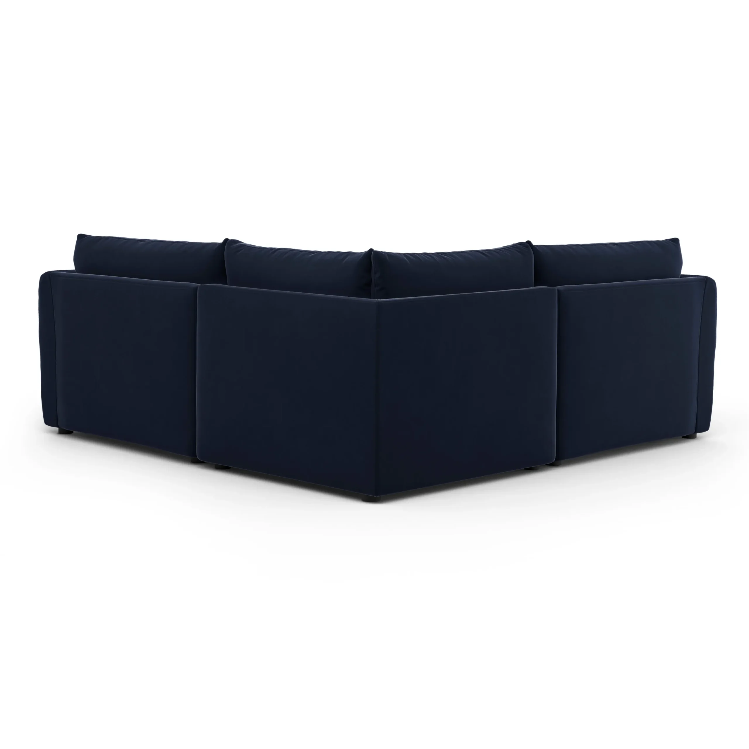 Leigh 87_ Velvet Modular Corner Sectional - Hale Ink - Image 4