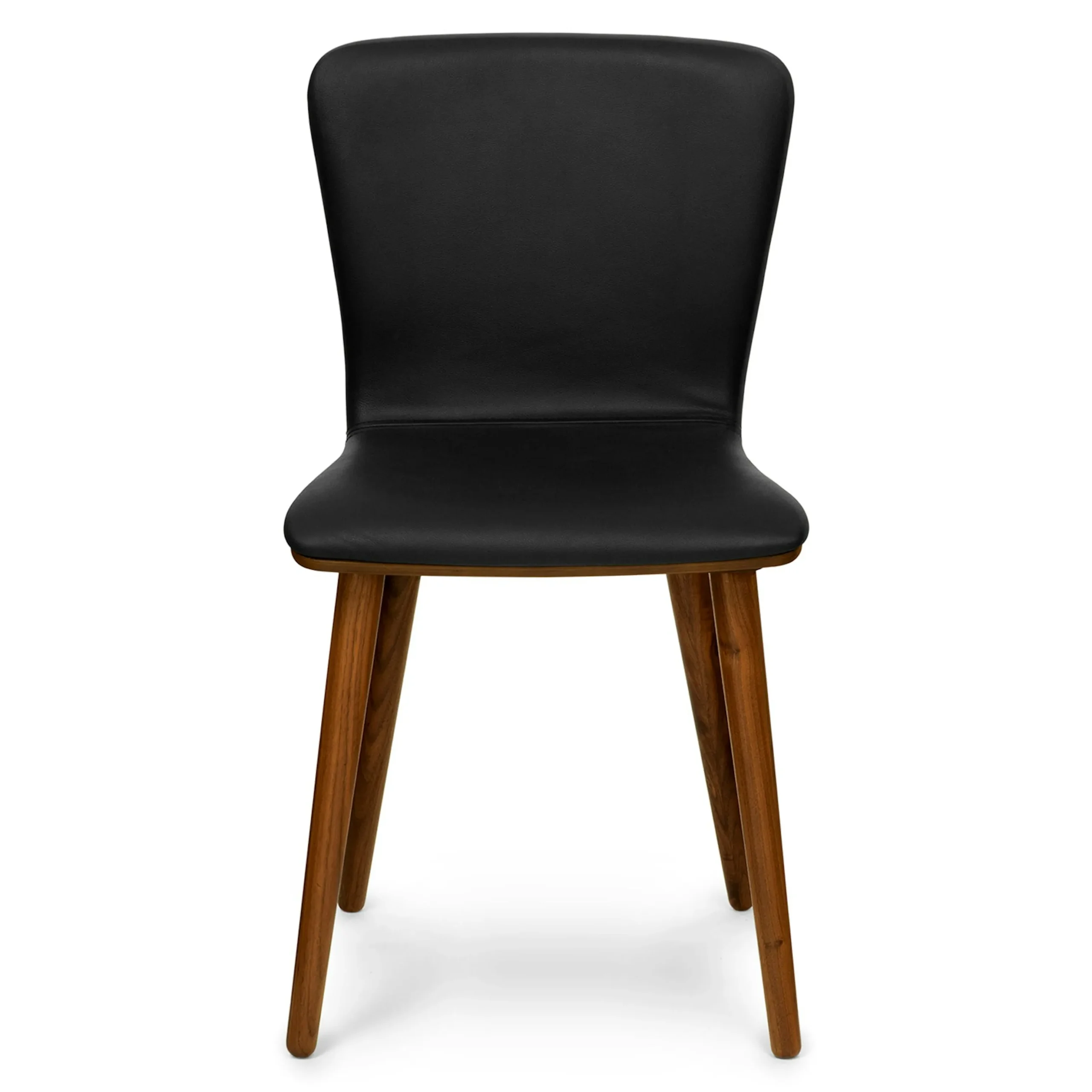 Sede Leather Dining Chair - Walnut and Black - Image 4