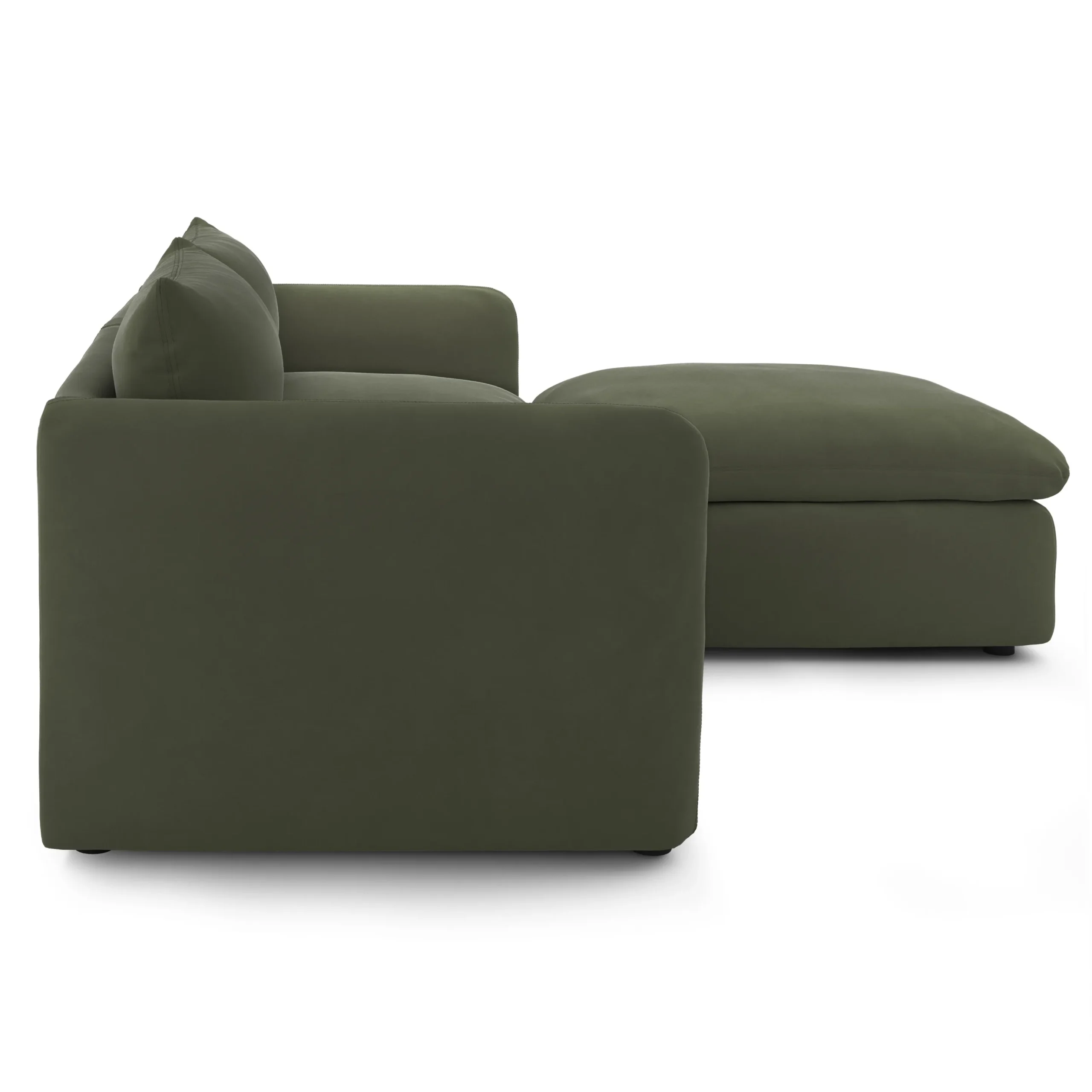Leigh 92_ Velvet Modular Sectional - Hale Fir Green - Image 4