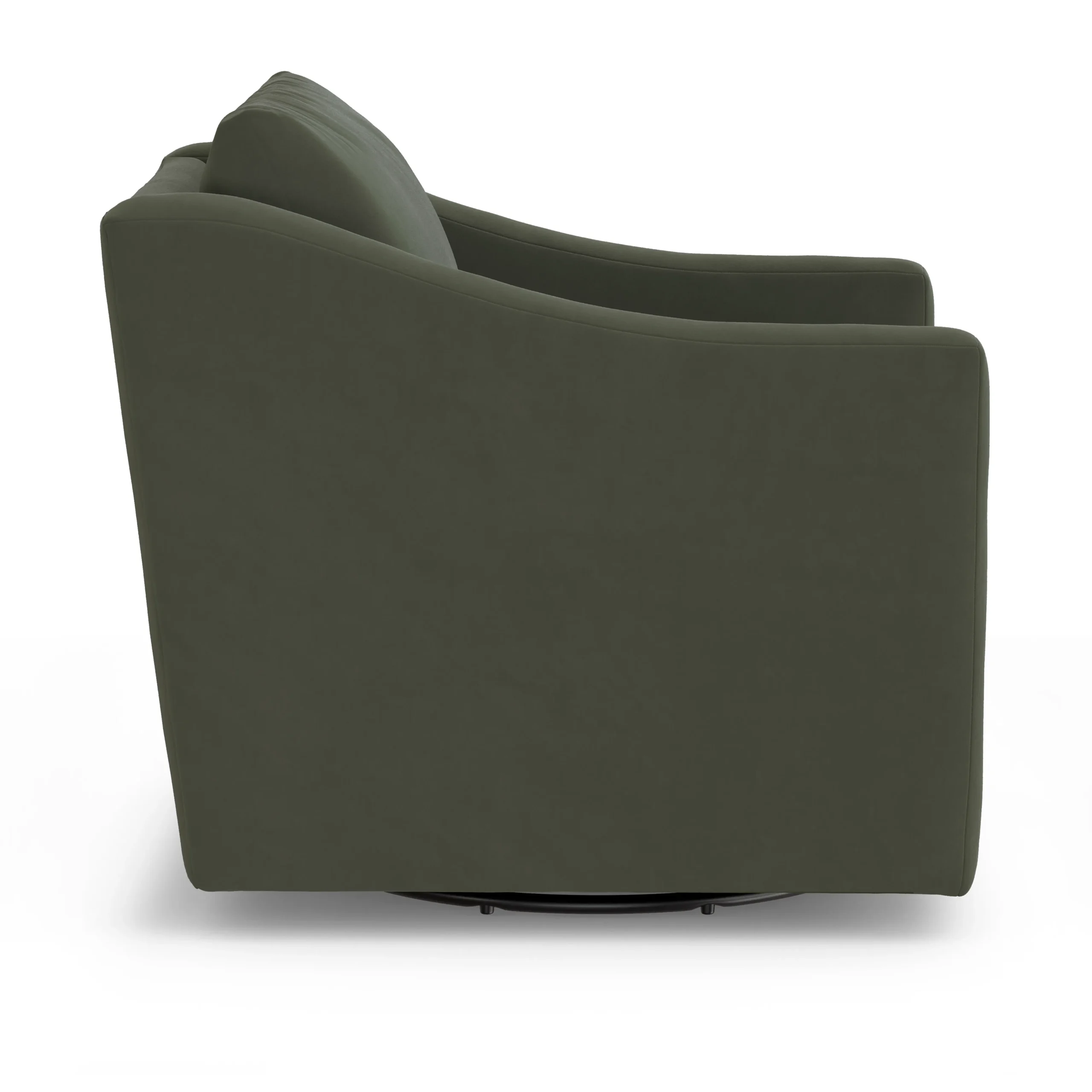 Landry 32.25_ Velvet Swivel Lounge Chair - Hale Fir Green - Image 5