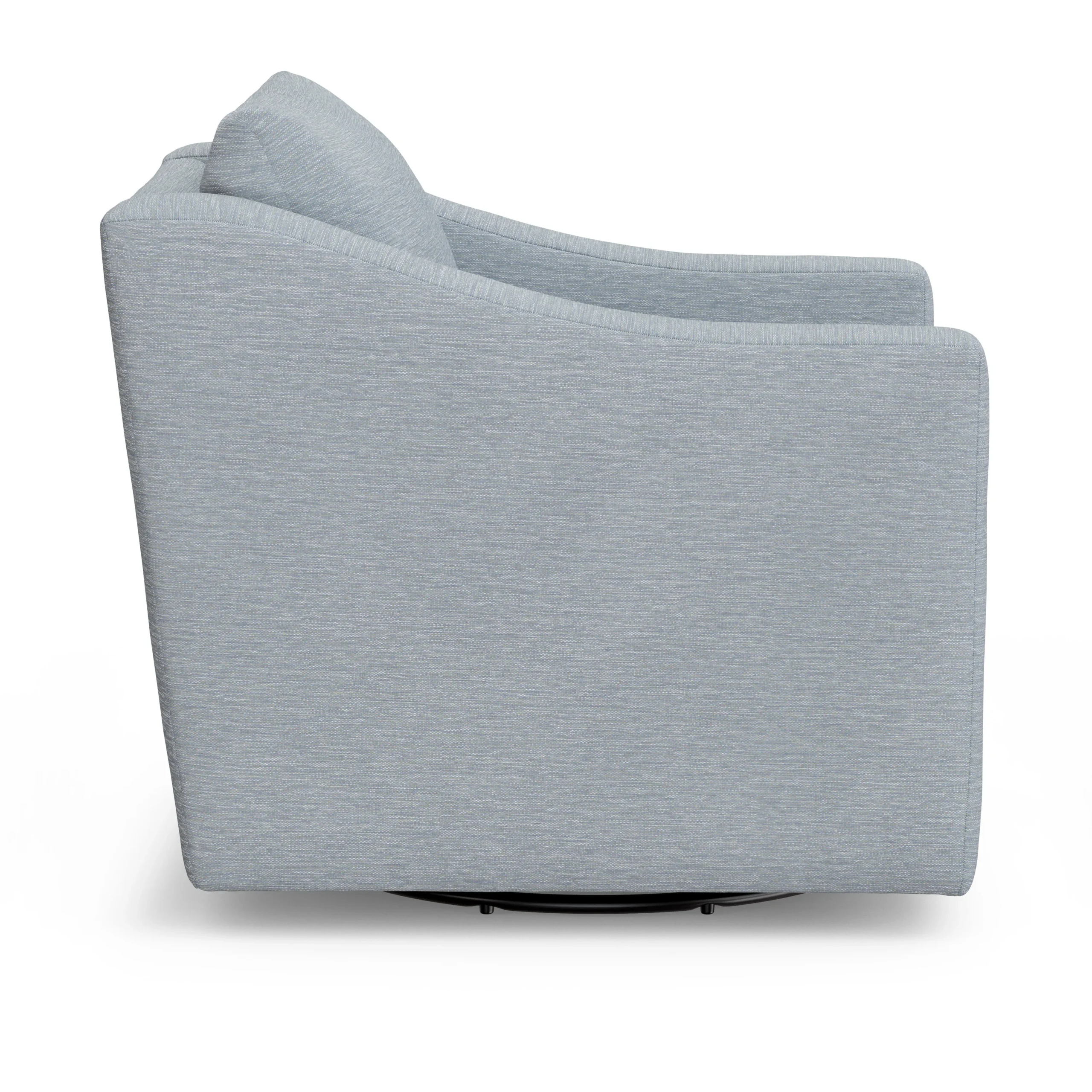 Landry 32.25_ Swivel Lounge Chair - Silver Light Blue - Image 5