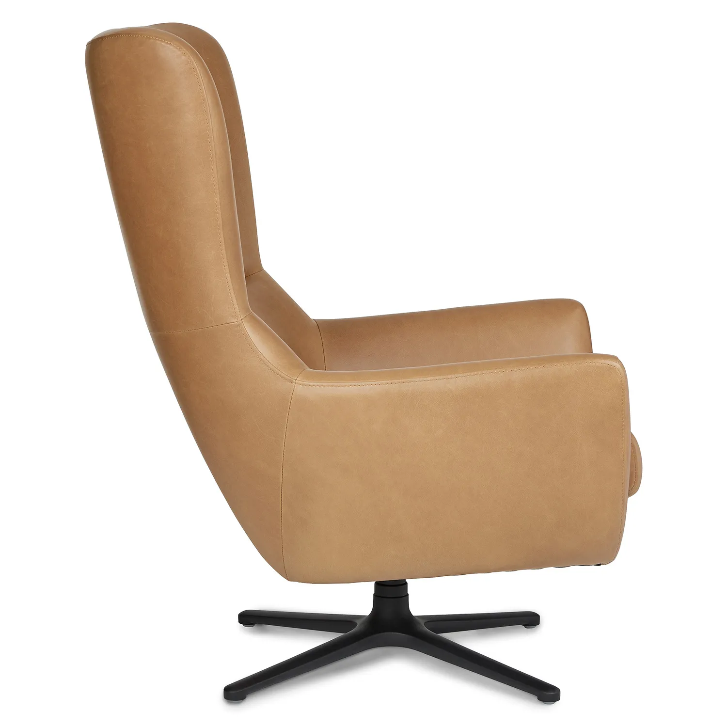 Agga 31_ Leather Swivel Lounge Chair - Charme Tan - Image 8