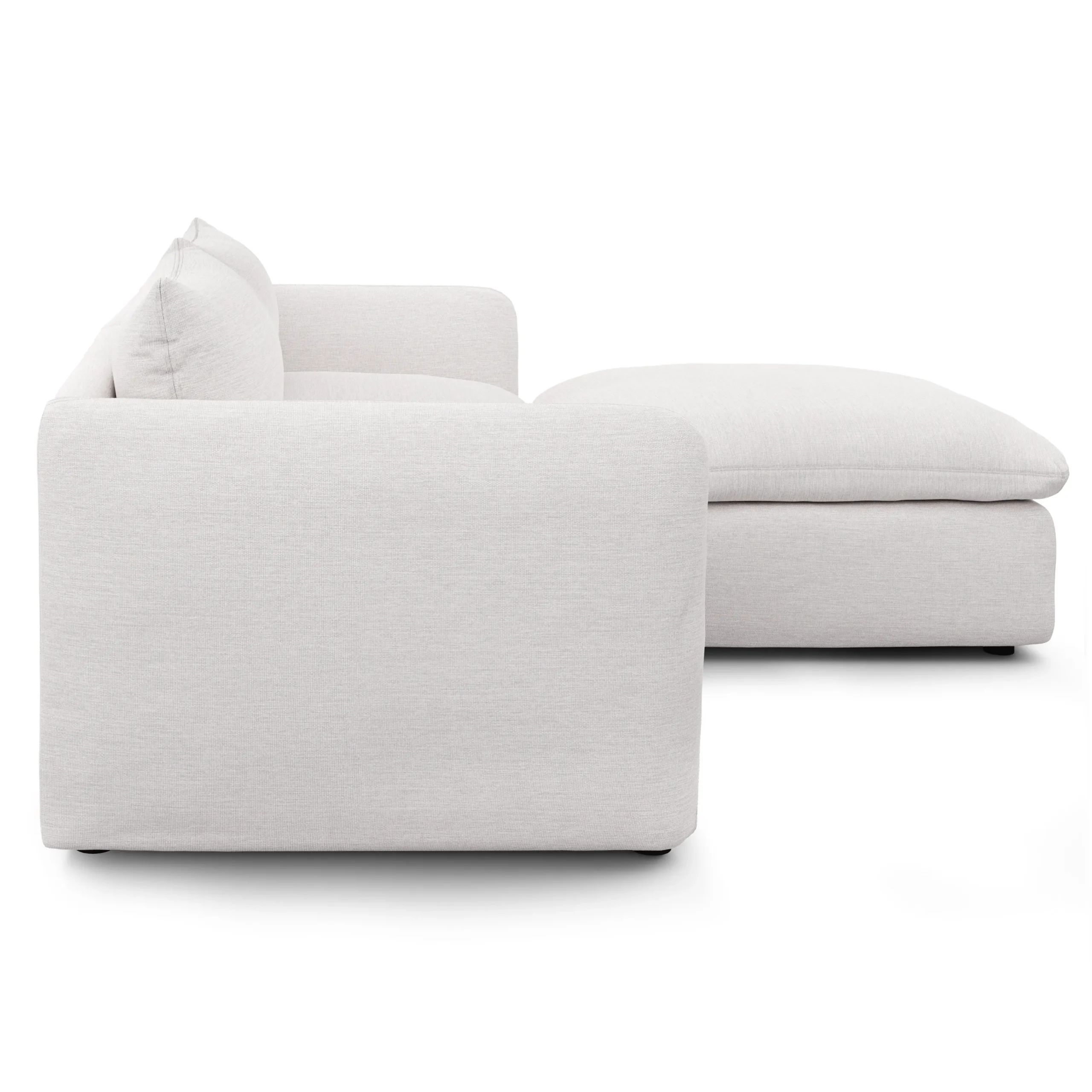Leigh 92_ Modular Sectional - Silver Ivory - Image 4