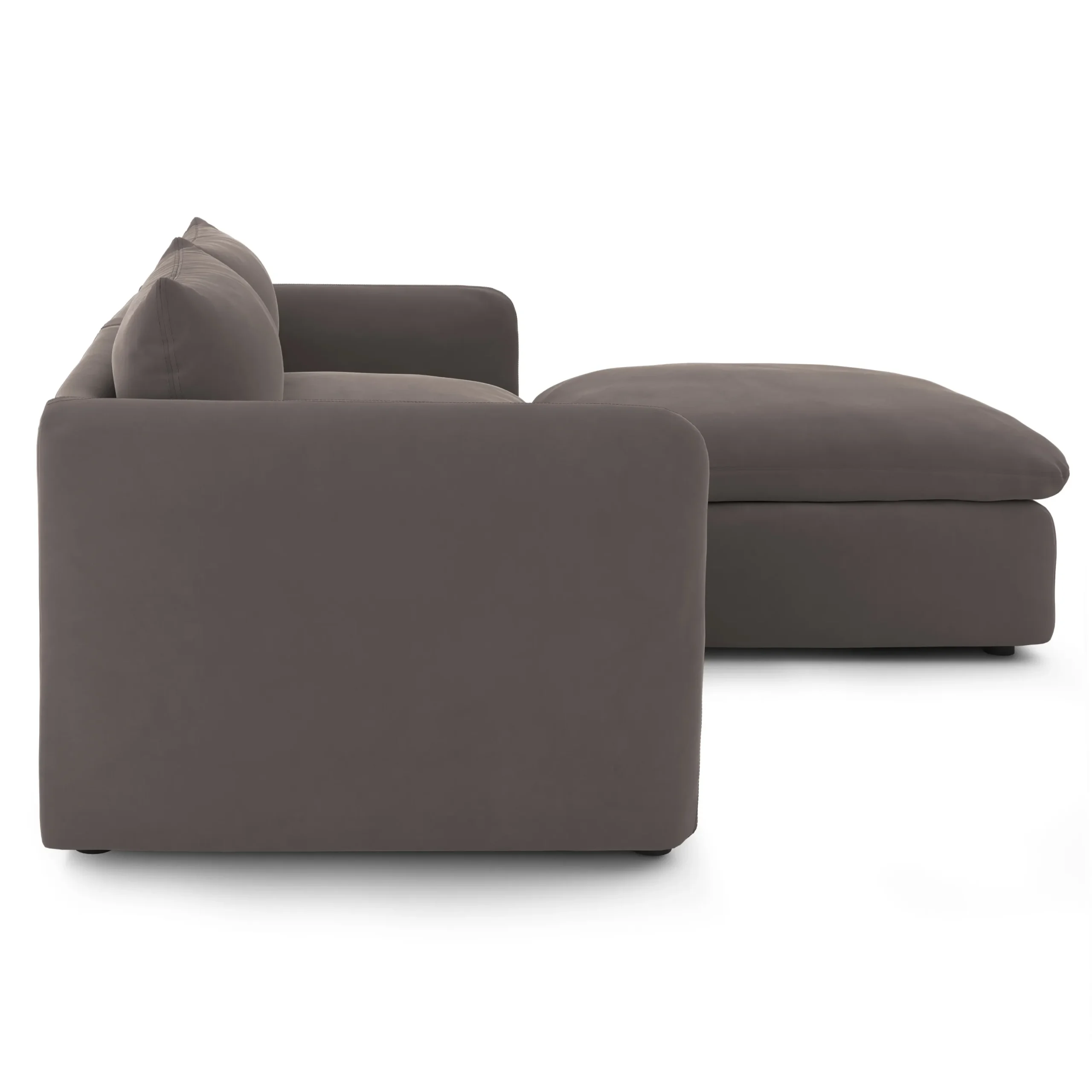 Leigh 92_ Velvet Modular Sectional - Hale Warm Gray - Image 4