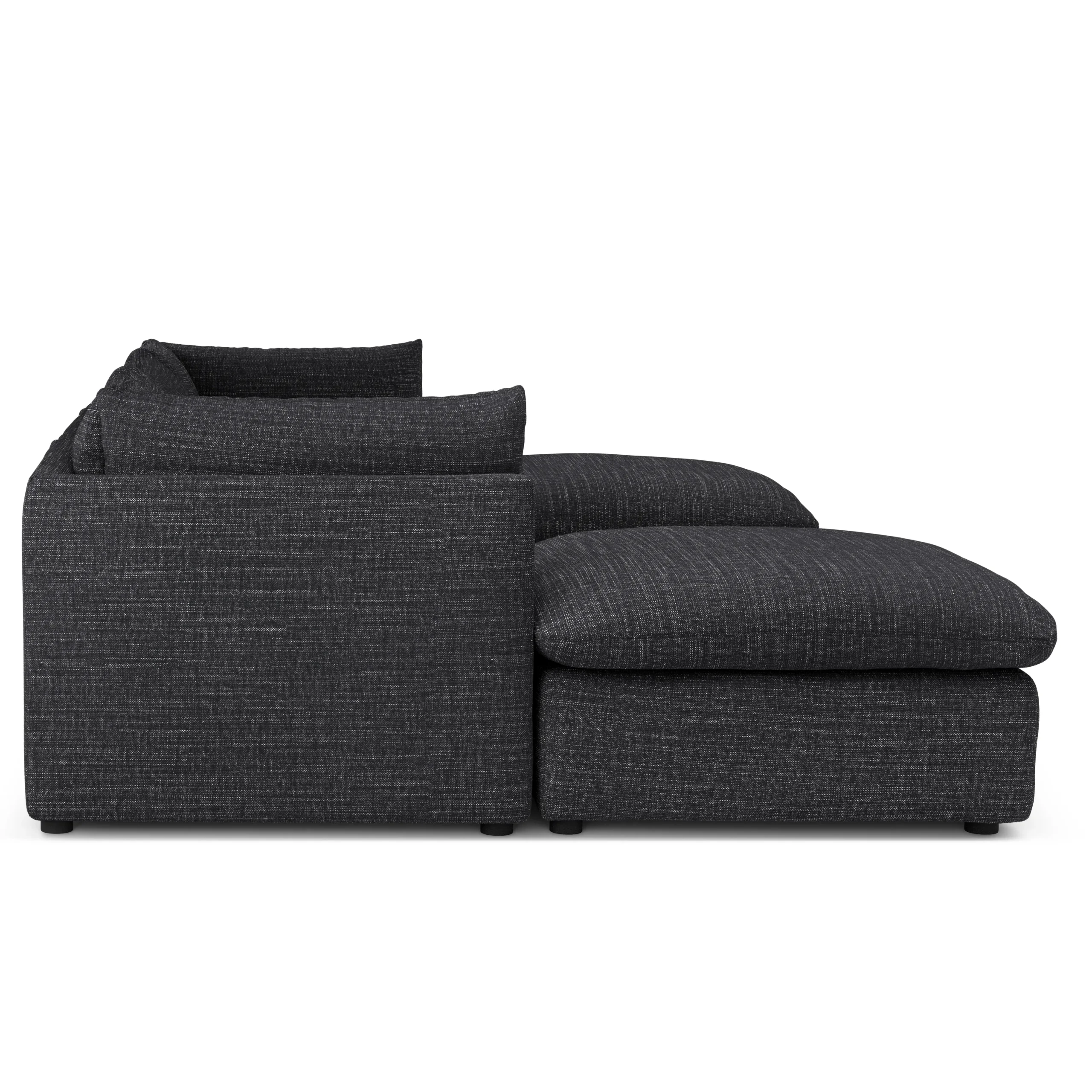 Leigh 121.5_ Modular 3-Seater U-Shaped Sectional - Napa Charcoal - Image 4