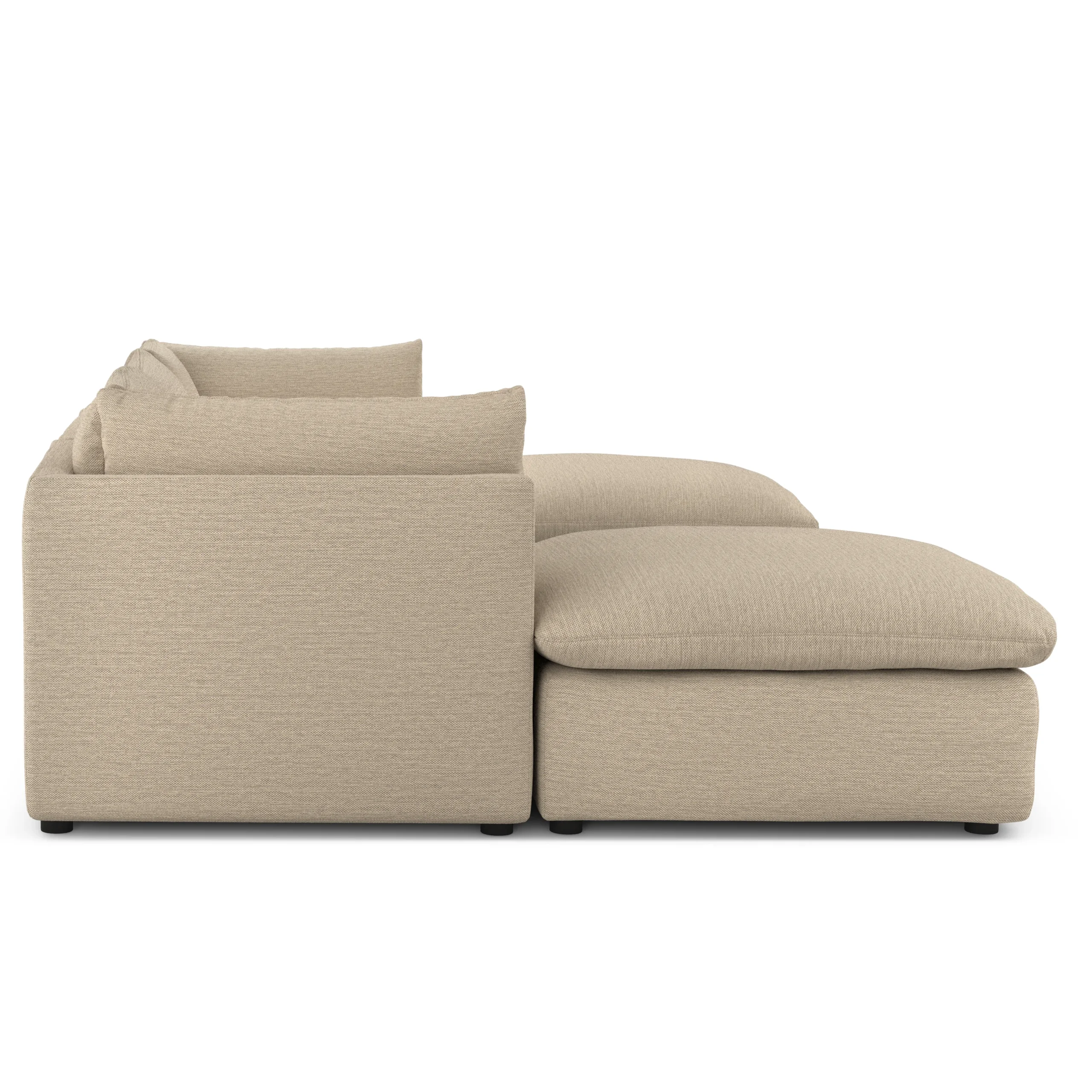 Leigh 121.5_ Modular 3-Seater U-Shaped Sectional - Silver Taupe - Image 4