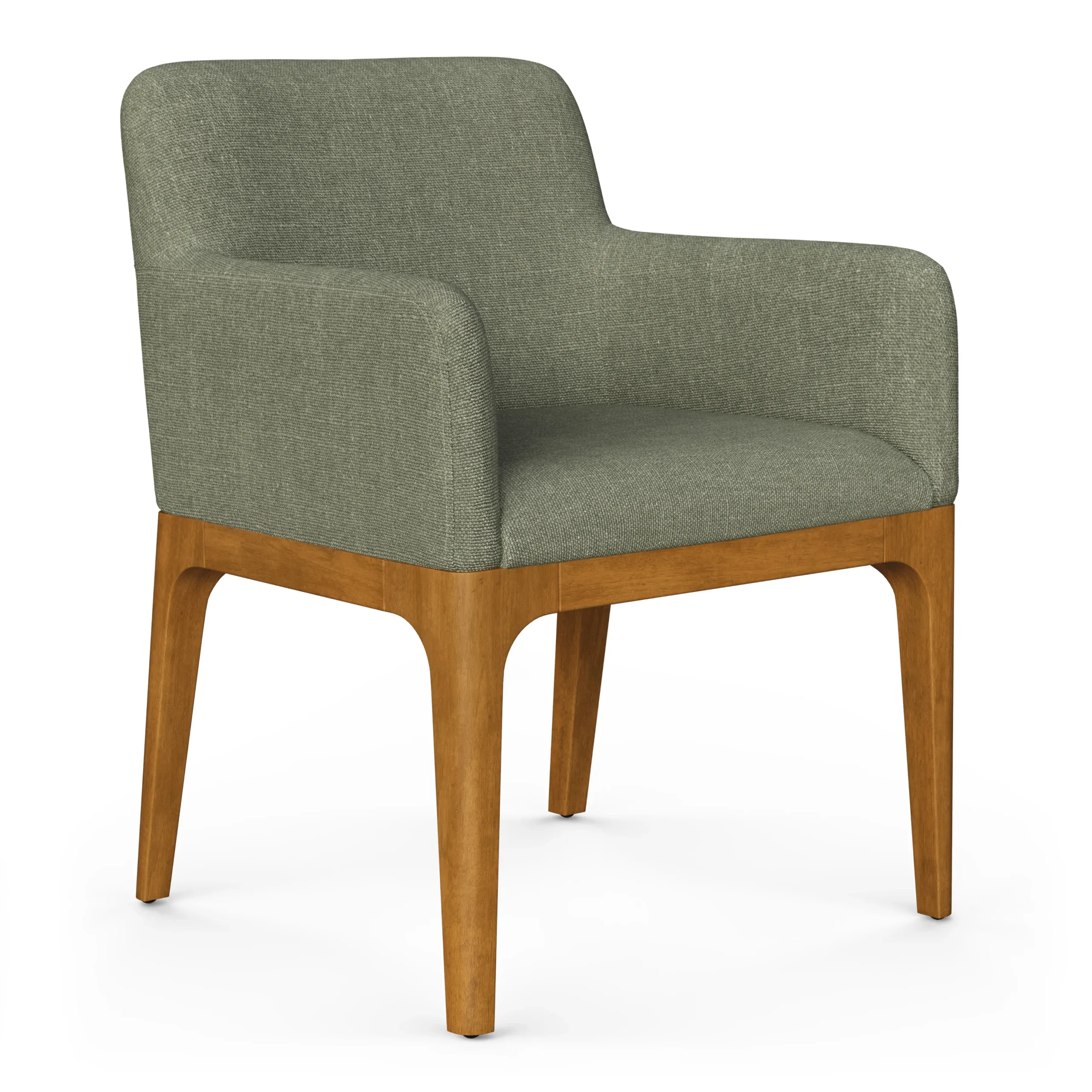 Rosin Dining Armchair - Smoked Oak and Welsh Green - Image 4