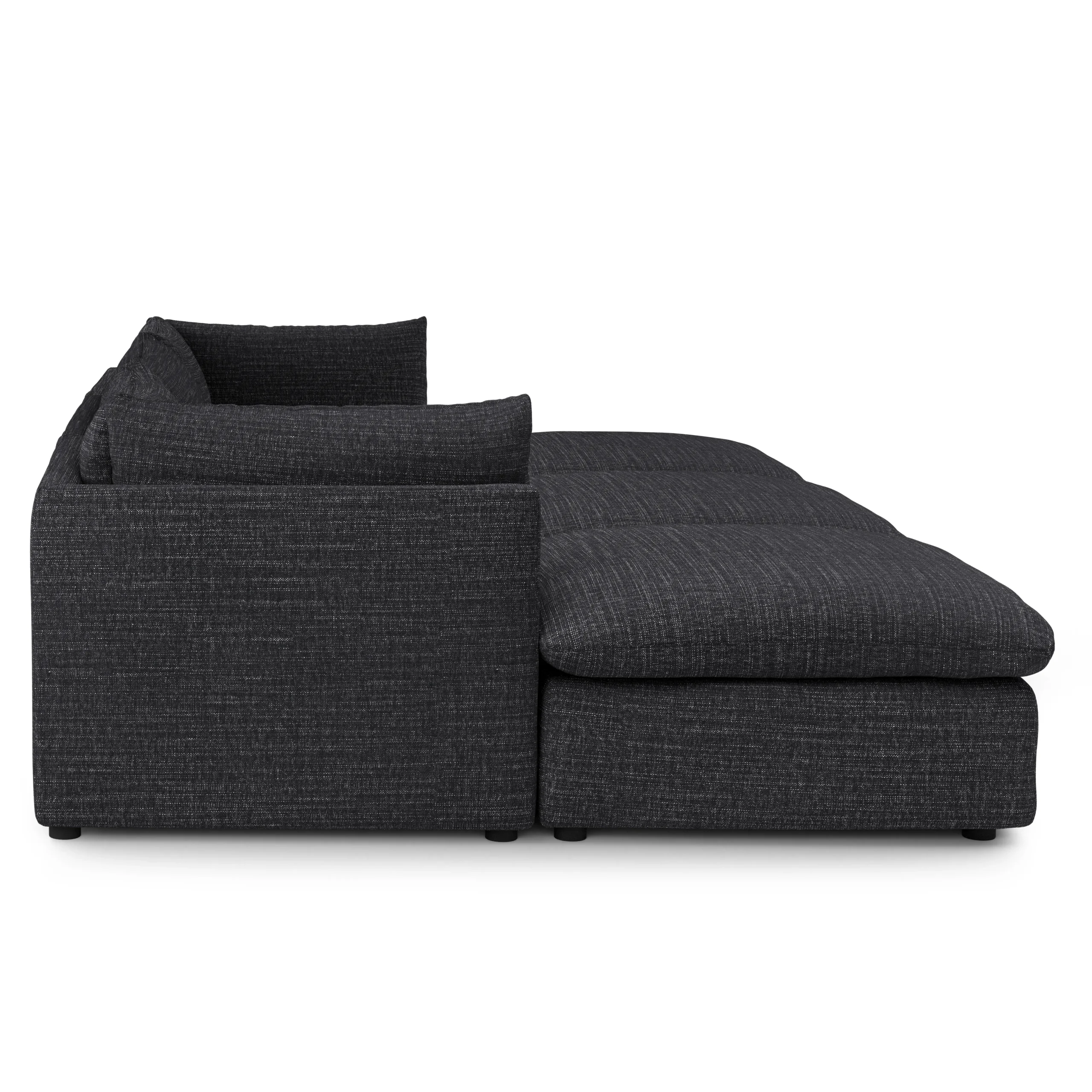 Leigh 121.5_ Modular Open Pit Sectional - Napa Charcoal - Image 4