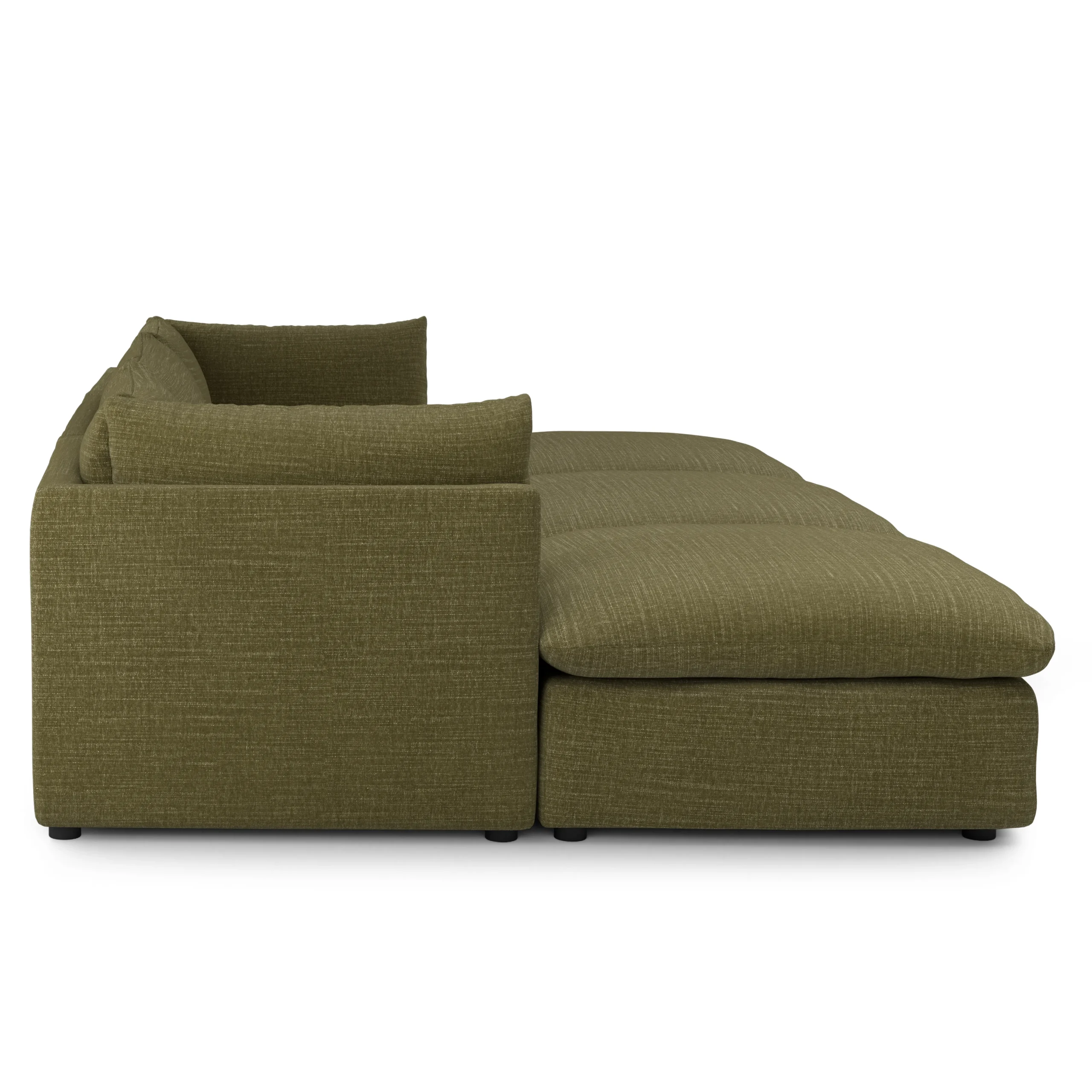 Leigh 121.5_ Modular Open Pit Sectional - Napa Moss - Image 4
