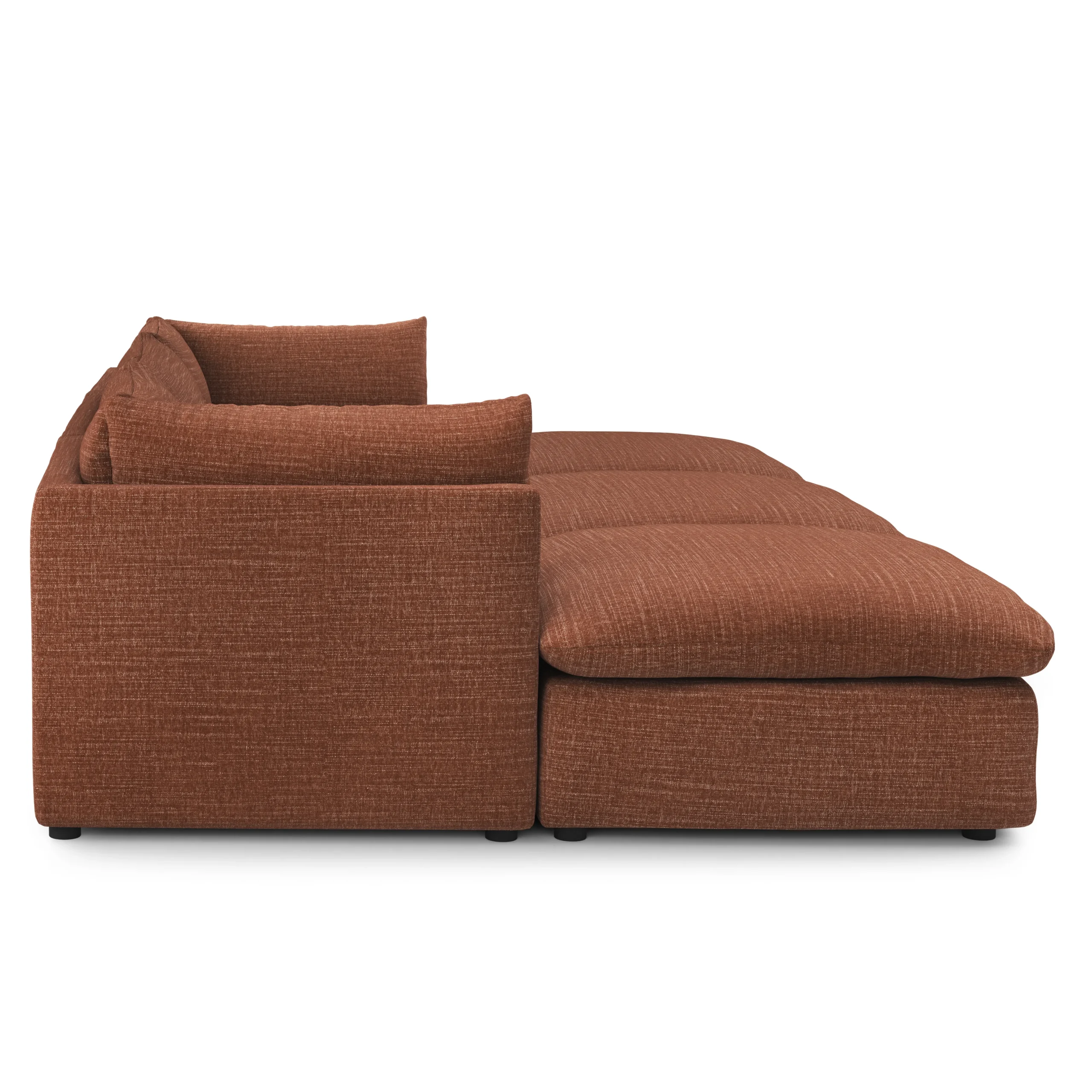 Leigh 121.5_ Modular Open Pit Sectional - Napa Rust - Image 4