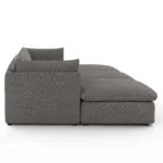 Leigh 121.5_ Modular Open Pit Sectional - Silver Gray