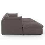 Leigh 121.5_ Velvet Modular Open Pit Sectional - Hale Warm Gray