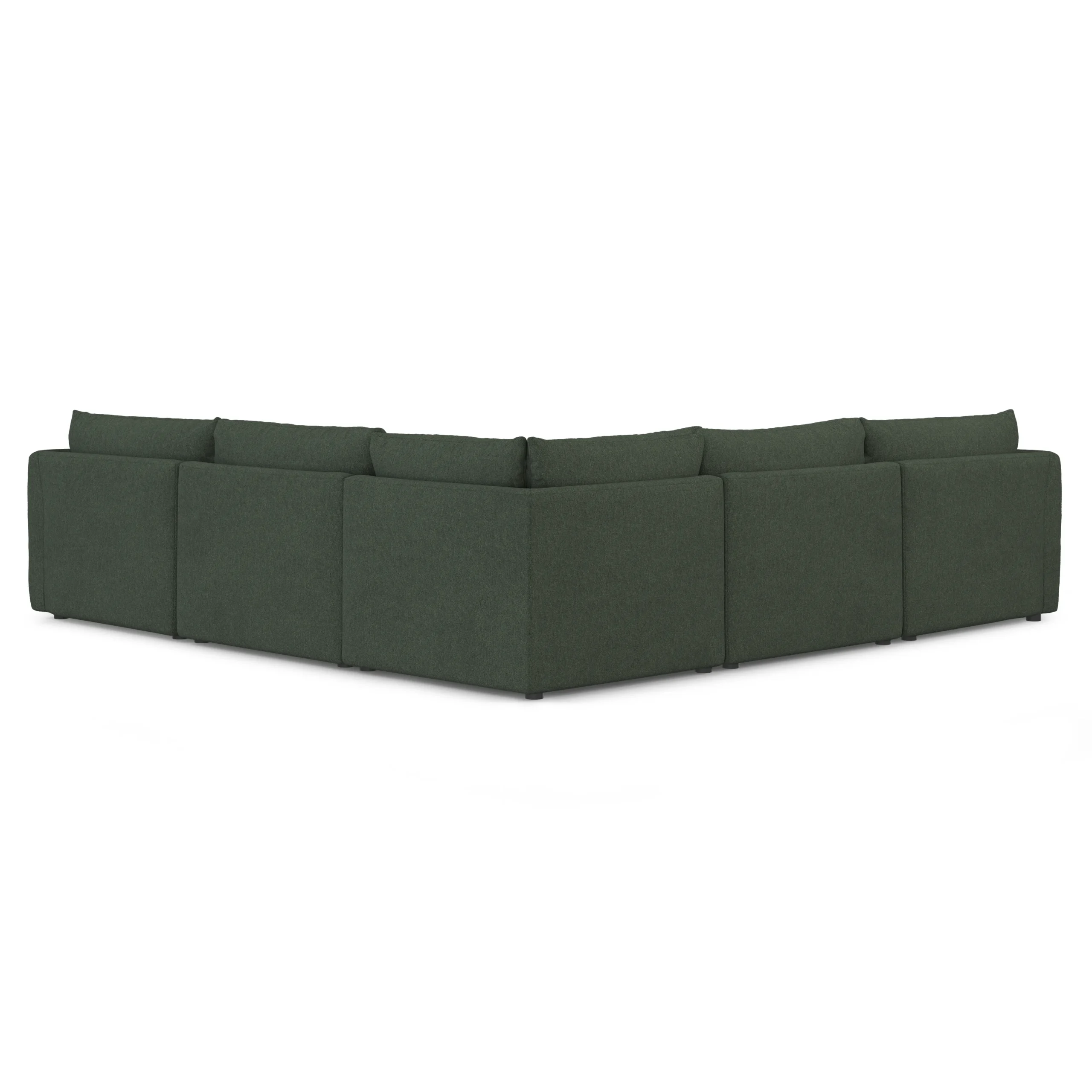 Leigh 126_ Modular Corner Sectional - Green Wool Bouclé - Image 4