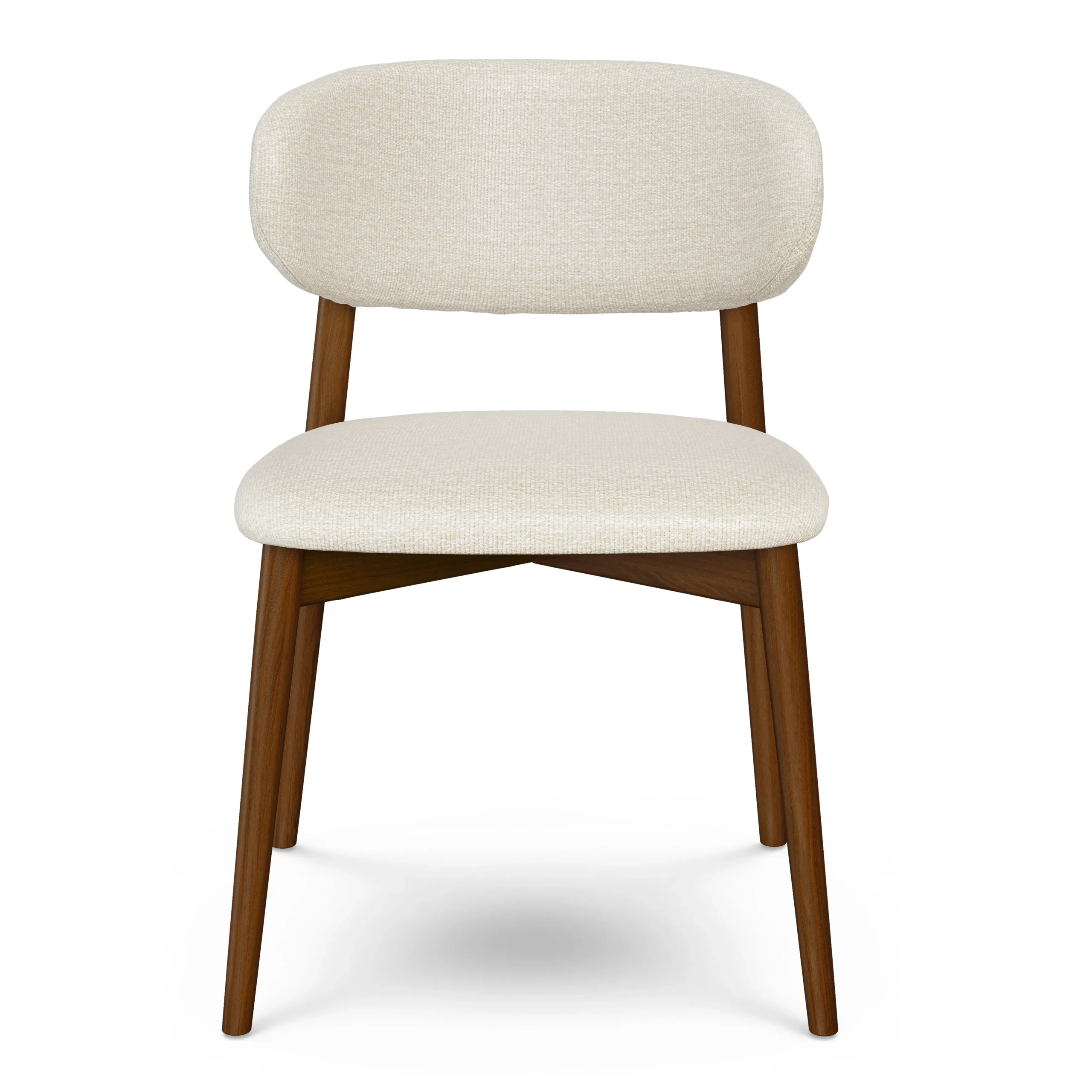 Odin Dining Chair - Walnut and Camelia Ivory - Image 4