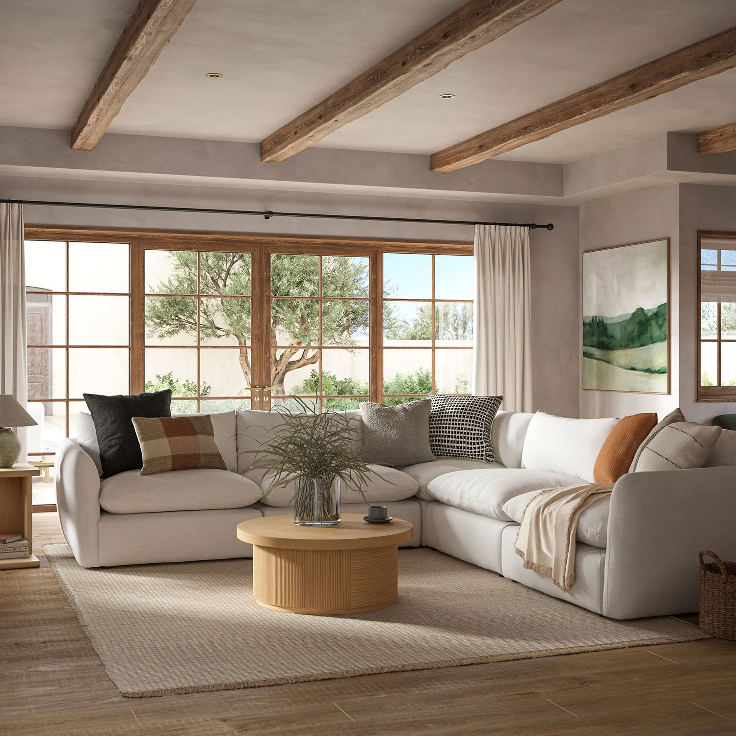 Leigh 126_ Modular Corner Sectional - Silver Ivory - Image 4