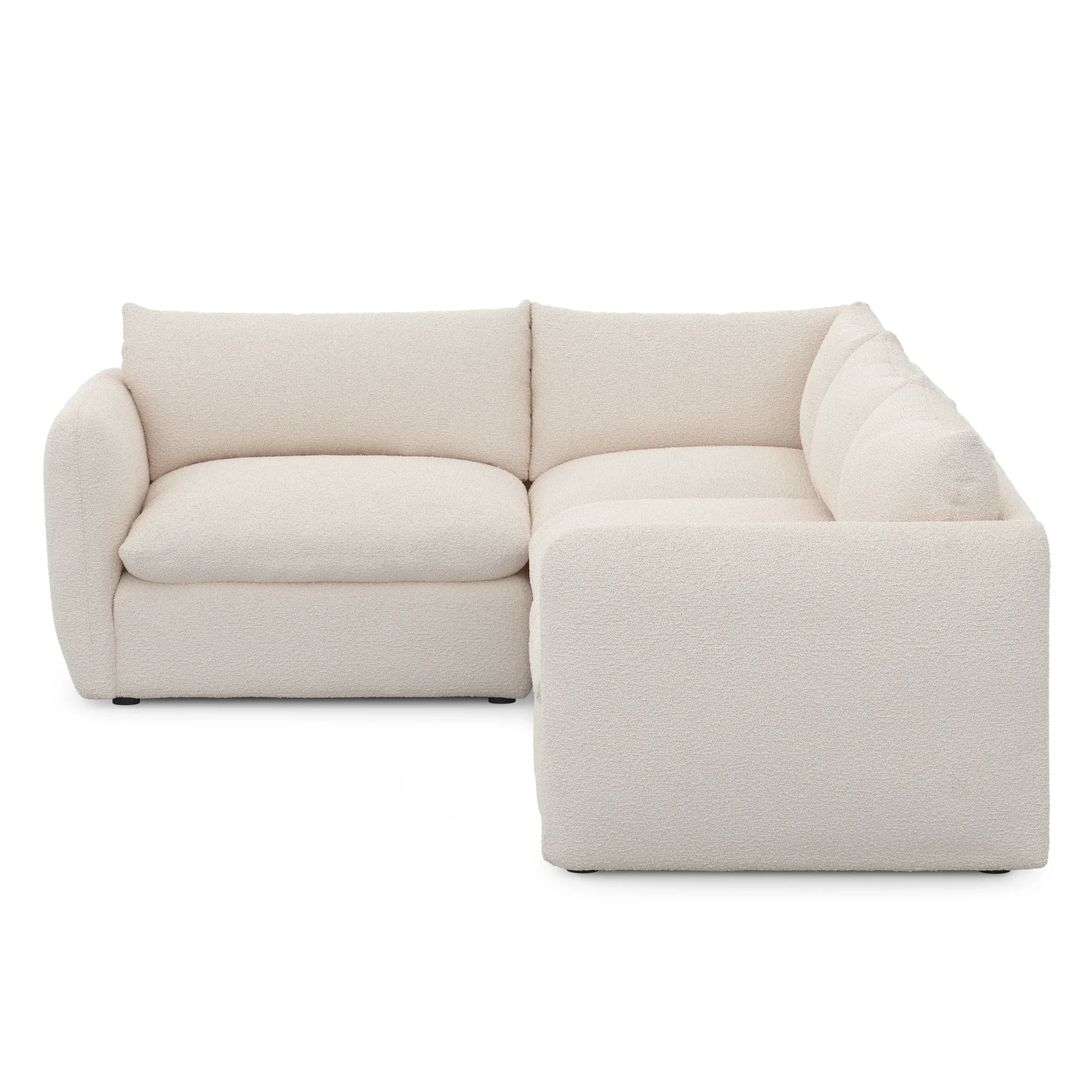Leigh 126_ Modular L Sectional - Ivory Wool Bouclé - Image 4