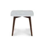 Vena Marble Square Side Table - Walnut