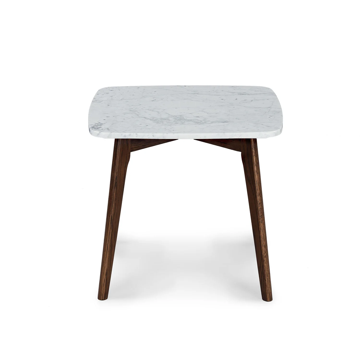 Vena Marble Square Side Table - Walnut - Image 4