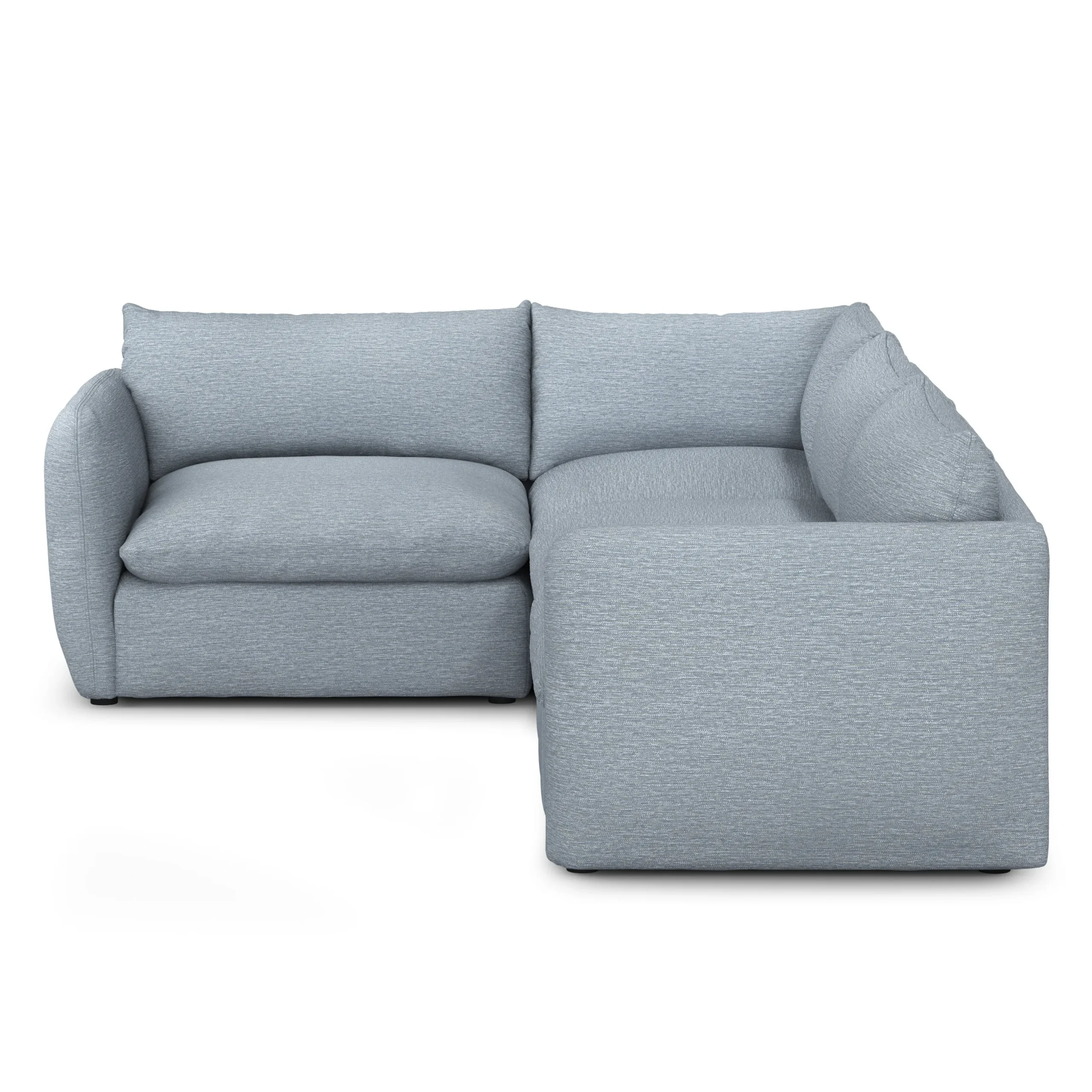 Leigh 126_ Modular L Sectional - Silver Light Blue - Image 4