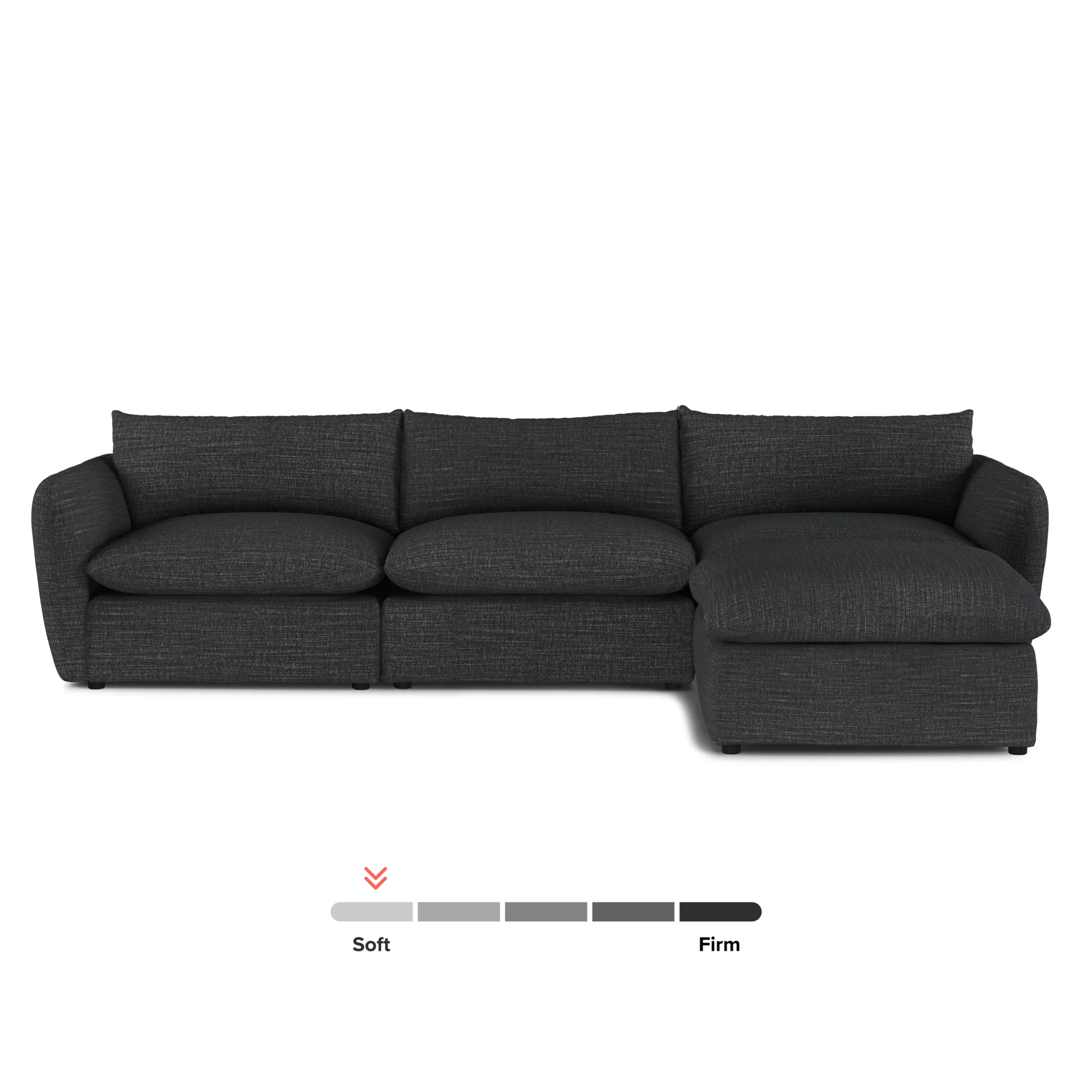 Leigh 131.5_ Modular Sectional - Napa Charcoal - Image 4