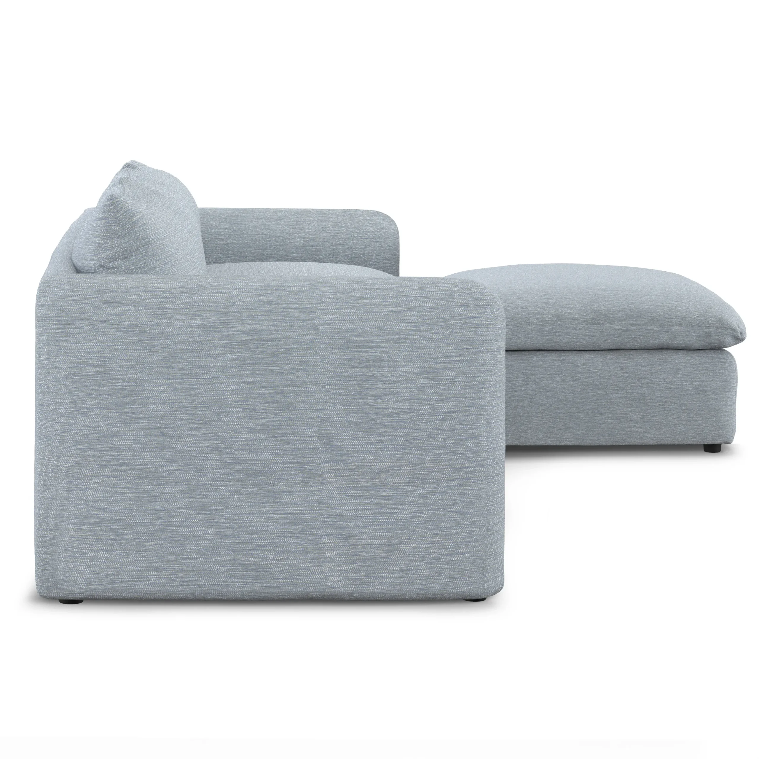 Leigh 131.5_ Modular Sectional - Silver Light Blue - Image 4