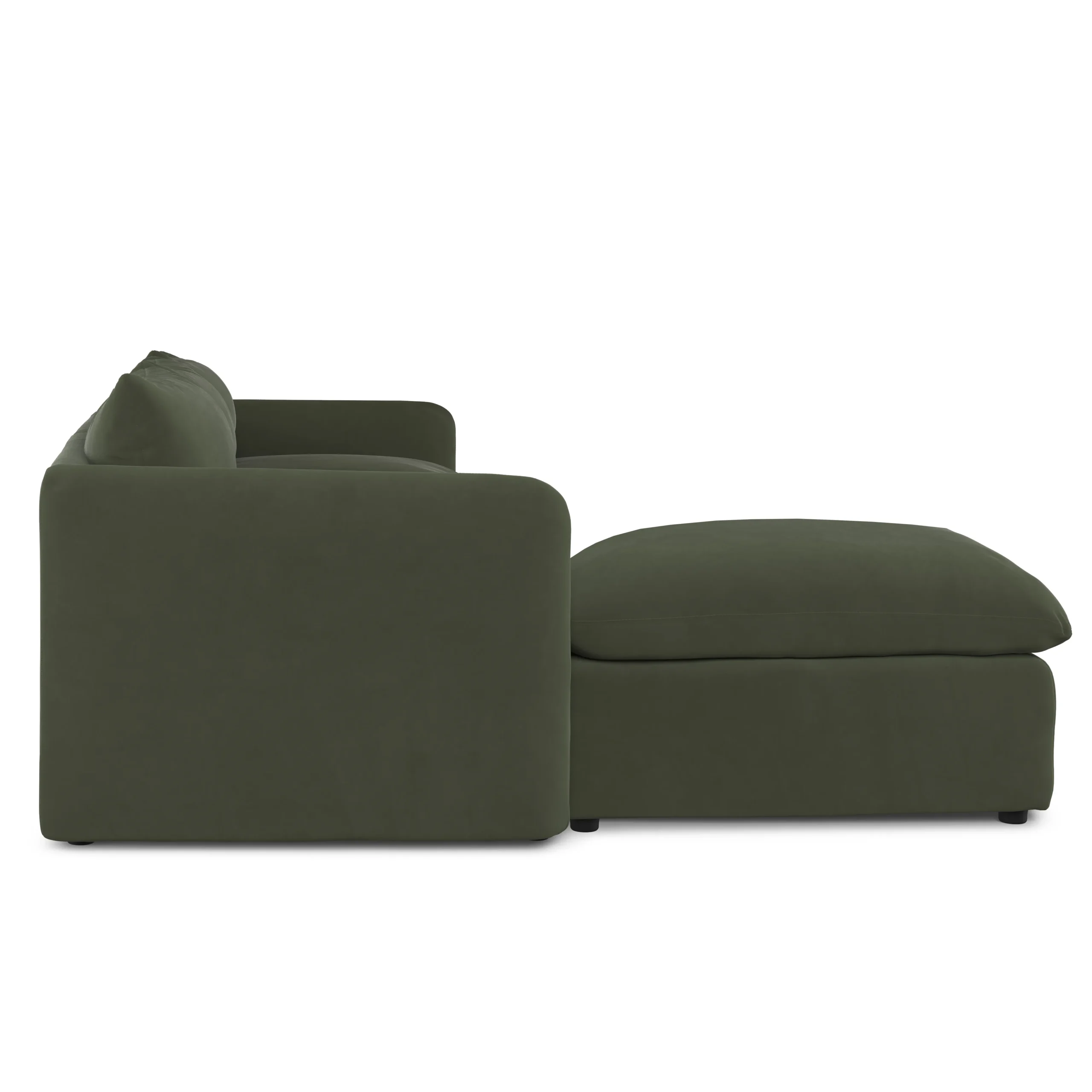 Leigh 131.5_ Velvet Modular Sectional - Hale Fir Green - Image 4