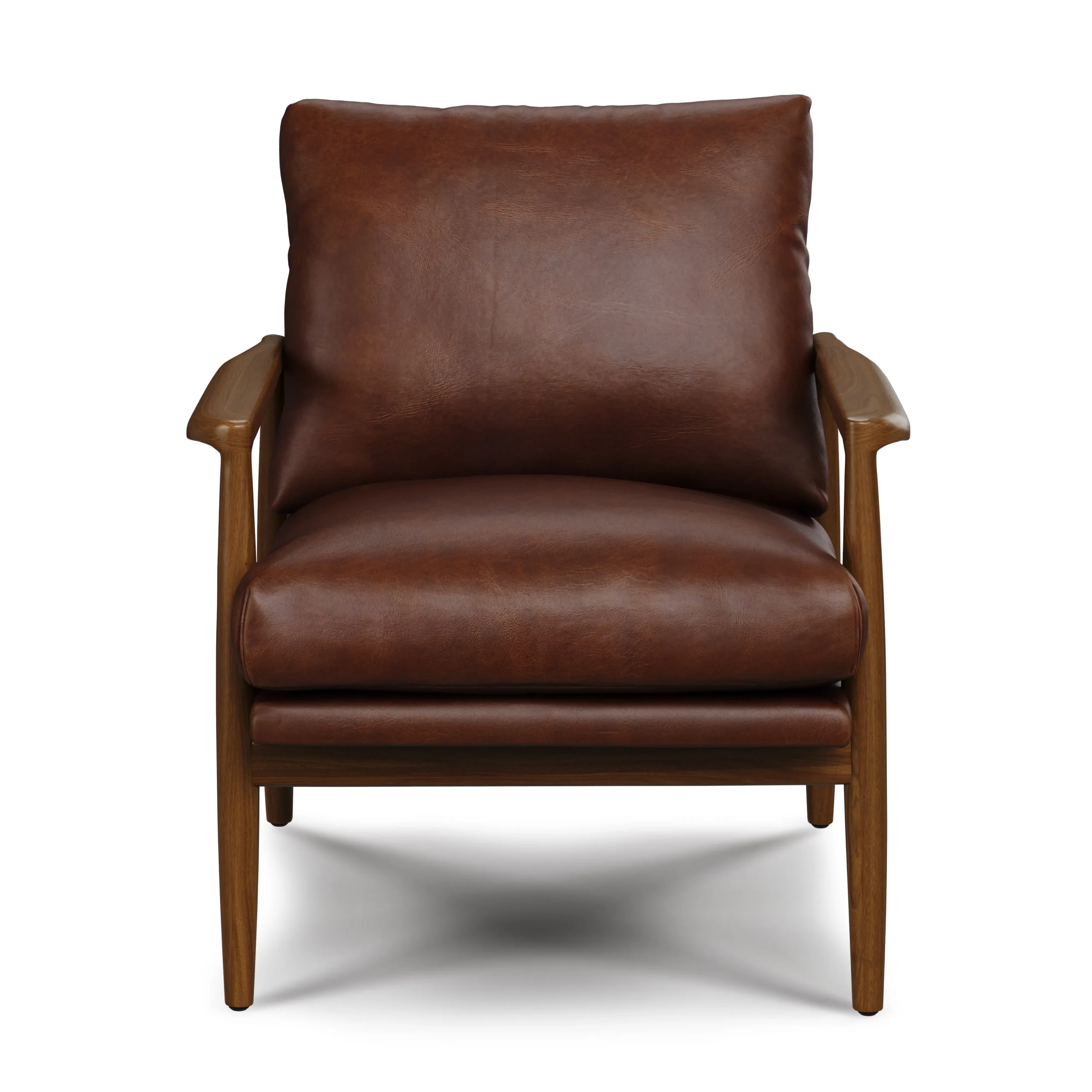 Bavel 28.5_ Leather Lounge Chair - Indiana Brown - Image 8