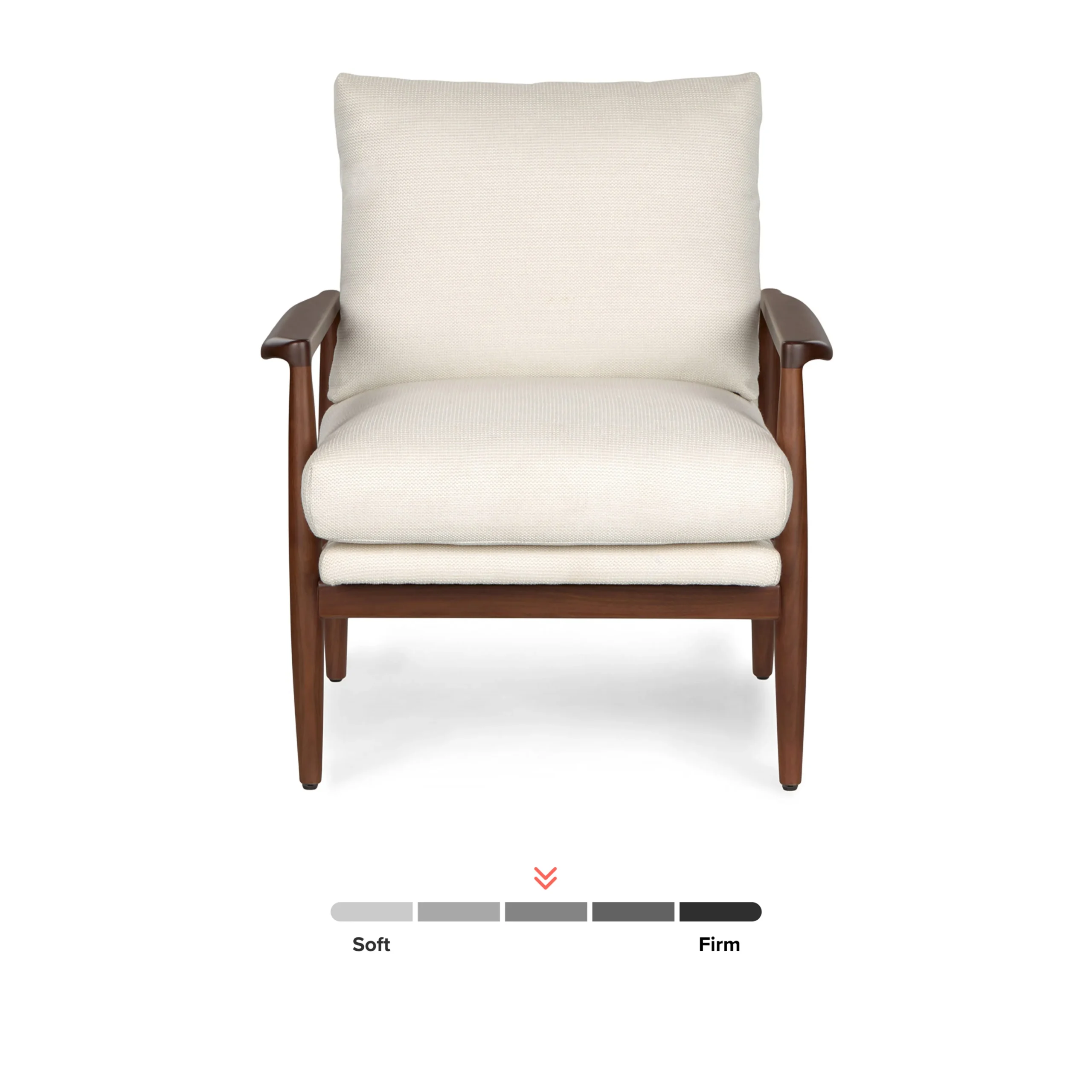 Bavel 28.5_ Lounge Chair - Walnut and Field Ivory - Image 9