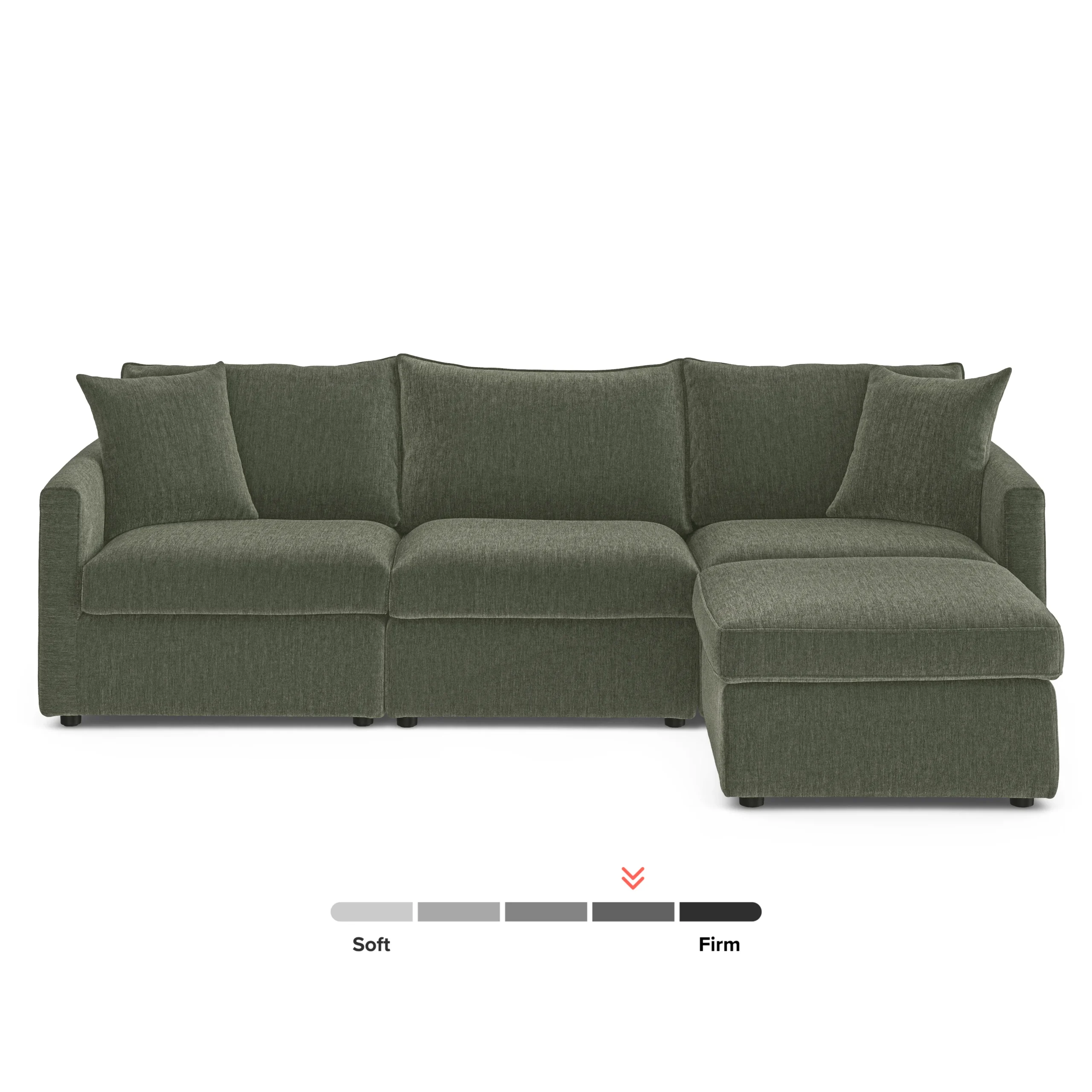 Lenae 104.5_ Reversible Modular Sectional - Eleos Green - Image 4