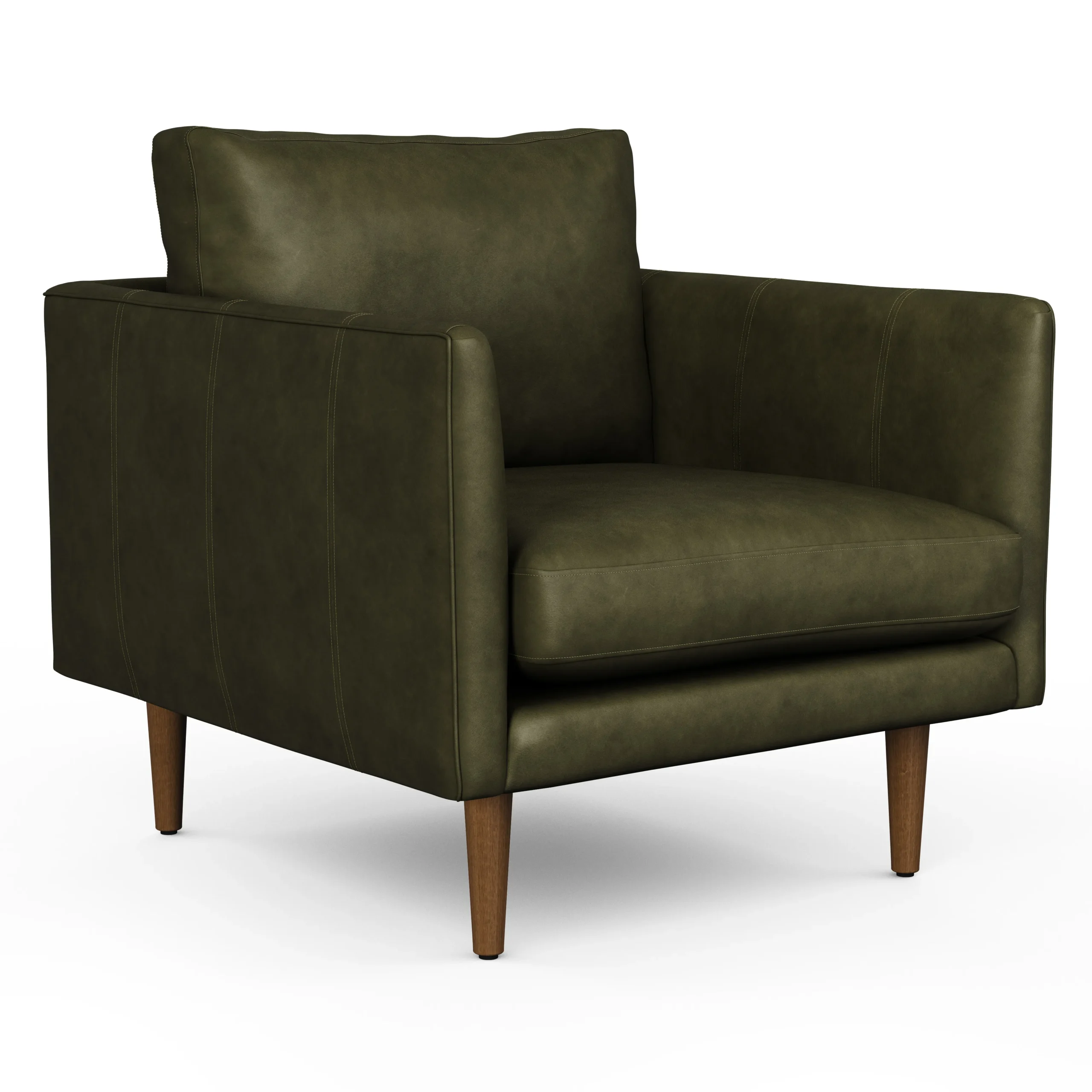 Burrard 32_ Leather Lounge Chair - Charme Green - Image 6
