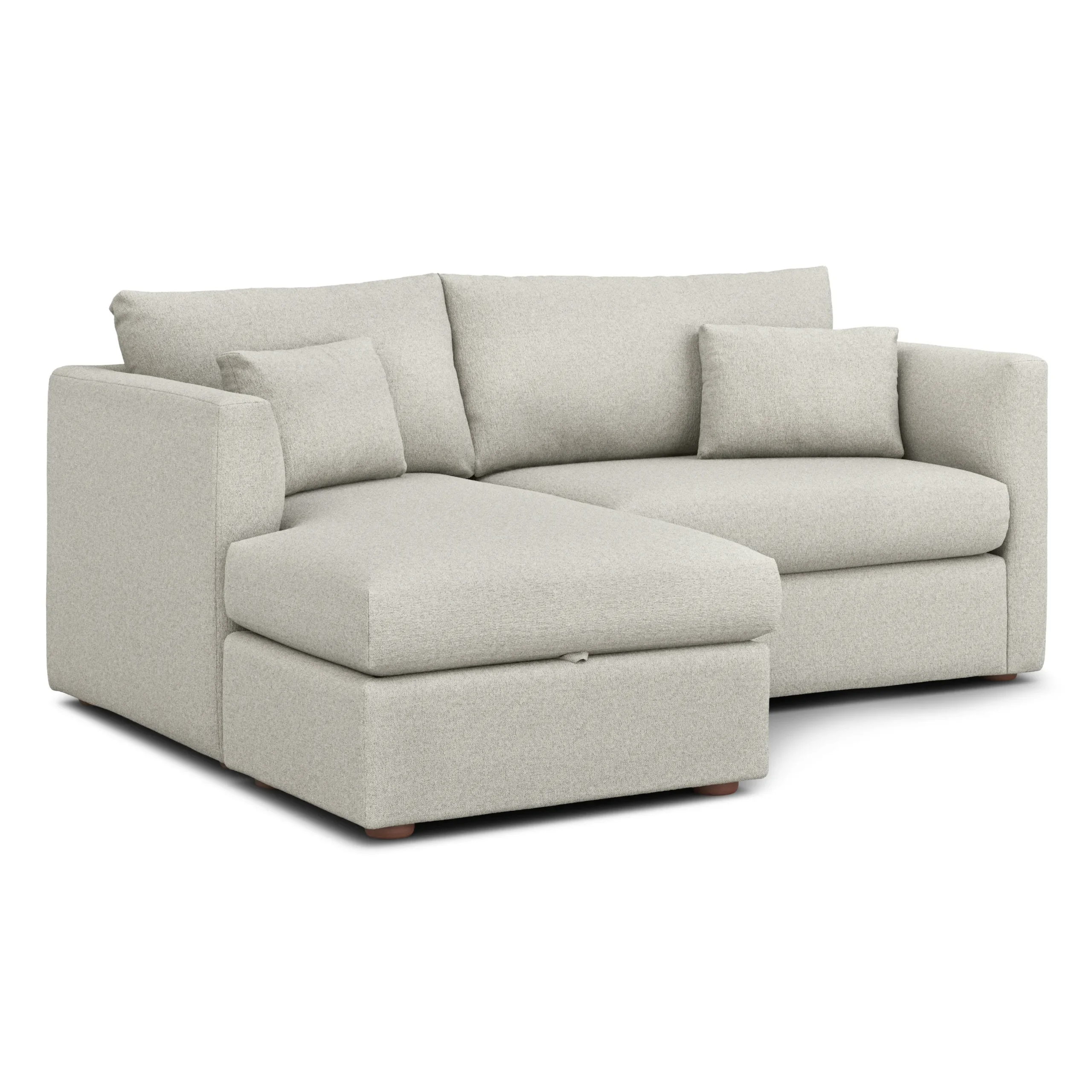 Marina 80_ Reversible Storage Sectional - Clover Ivory - Image 4